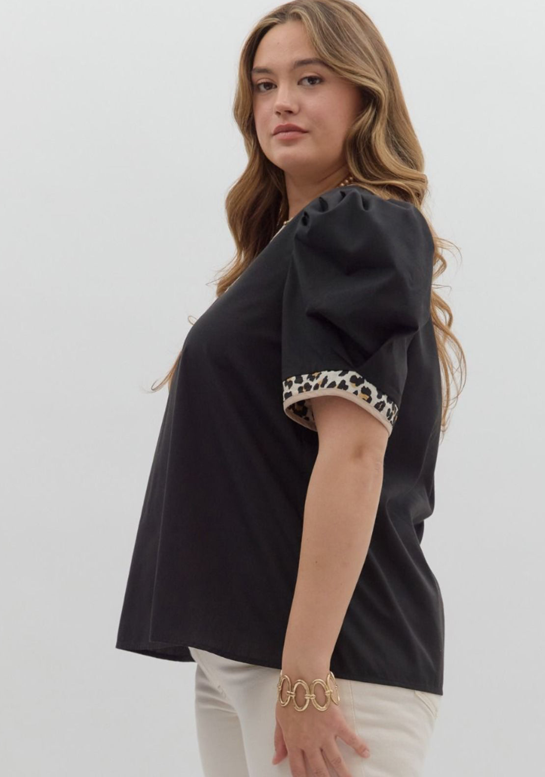 Karey V-Neck Curvy Blouse