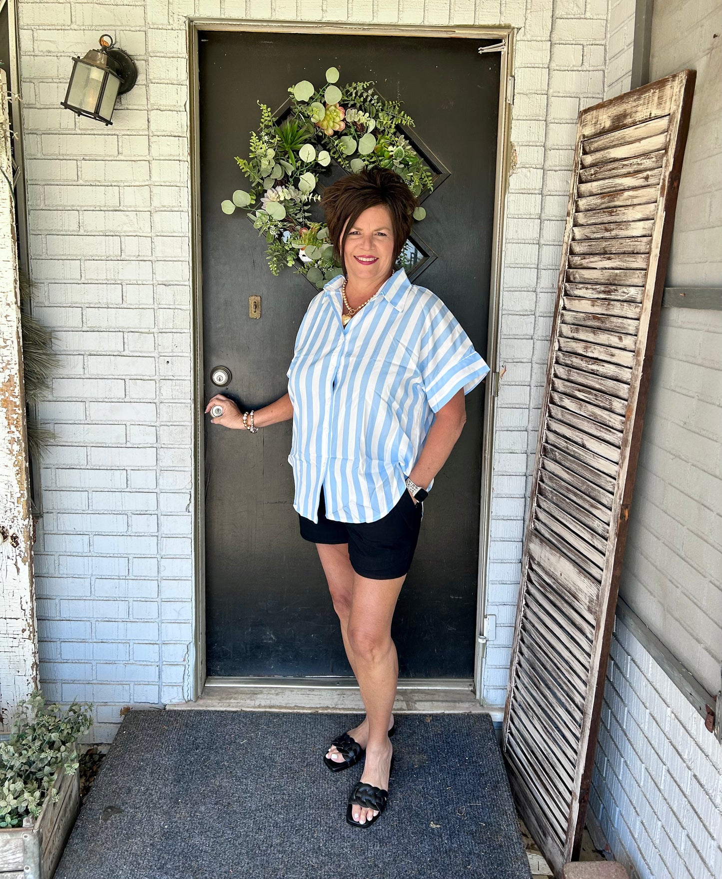Maddie Striped Button Up