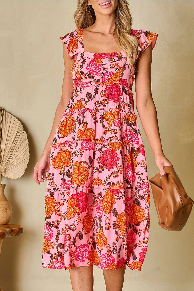 Francesca’s Floral Midi Dress
