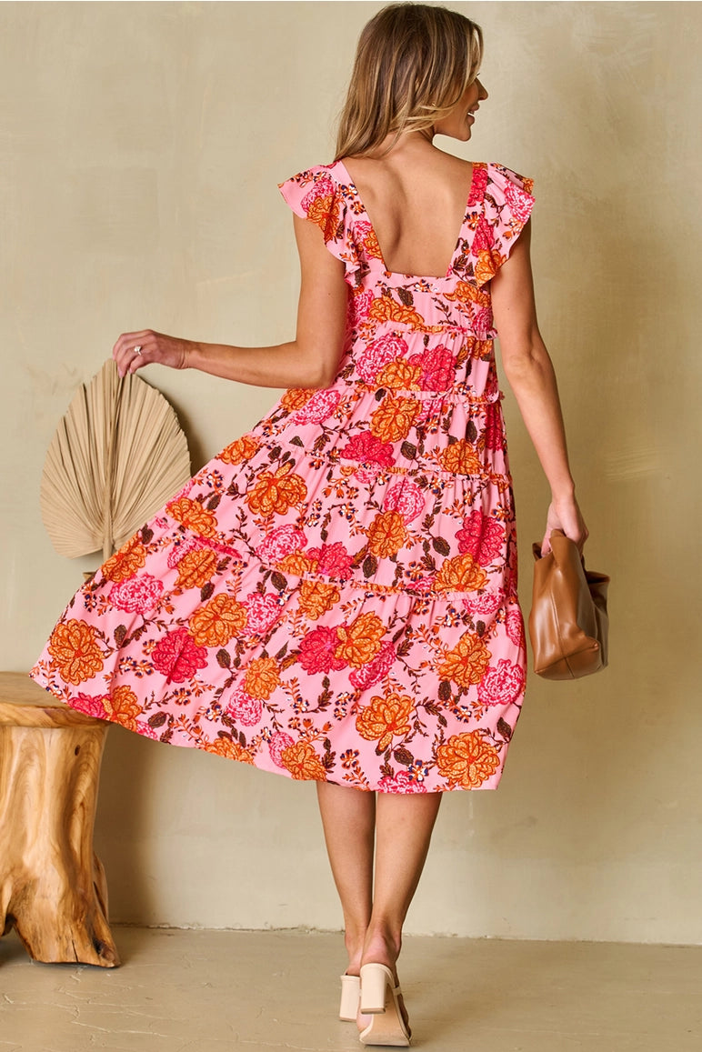 Francesca’s Floral Midi Dress