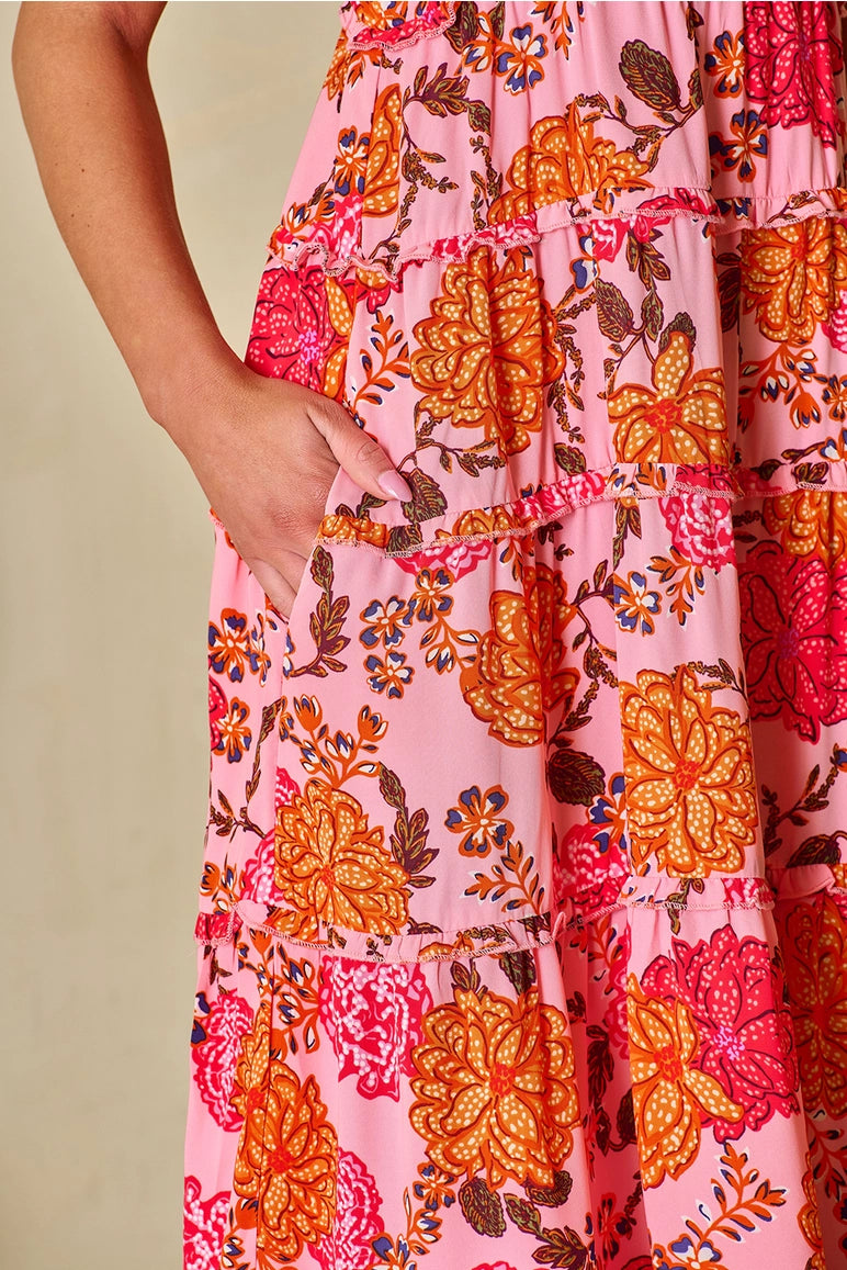 Francesca’s Floral Midi Dress