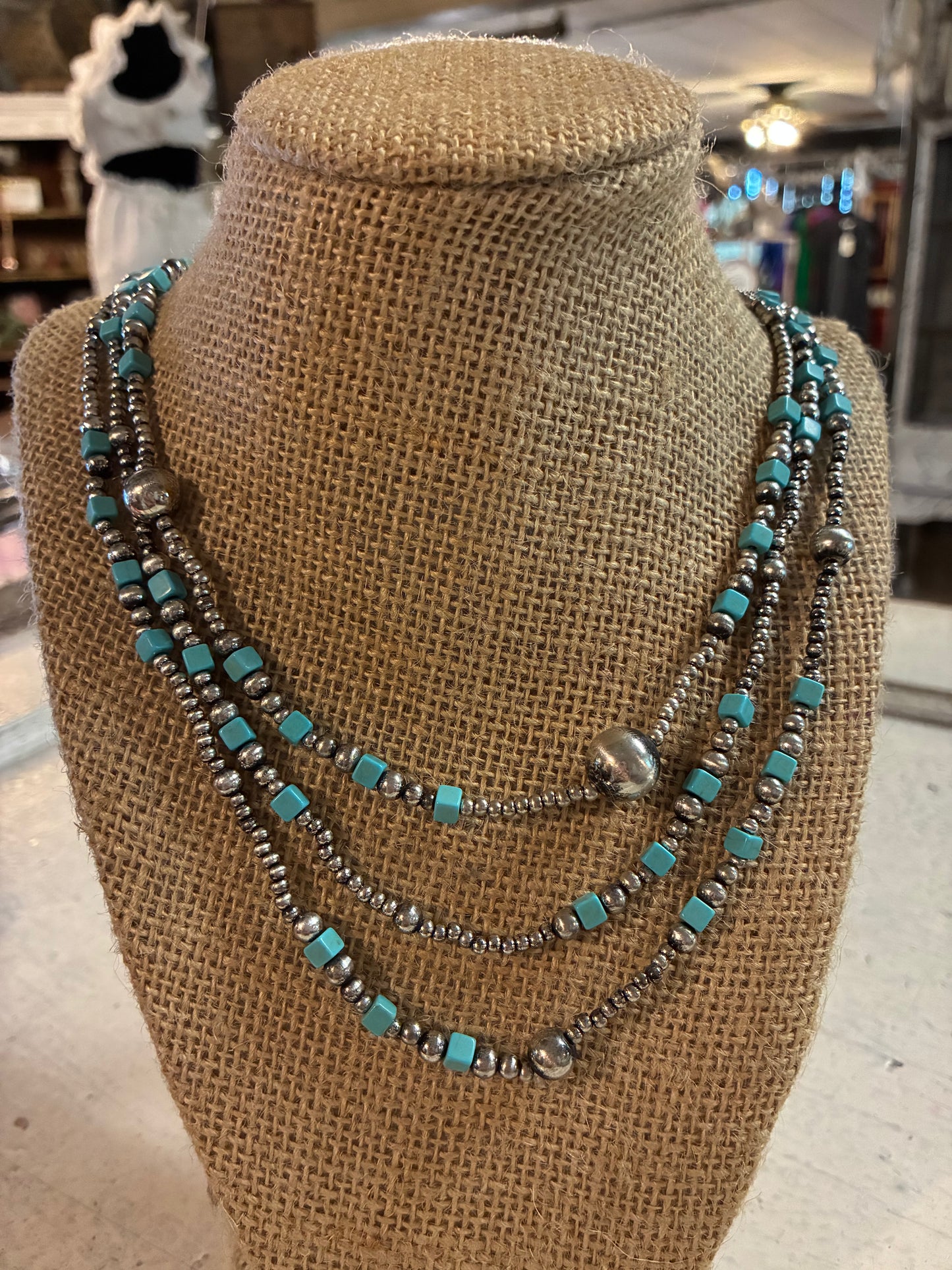 Turquoise Triple Layered Necklace