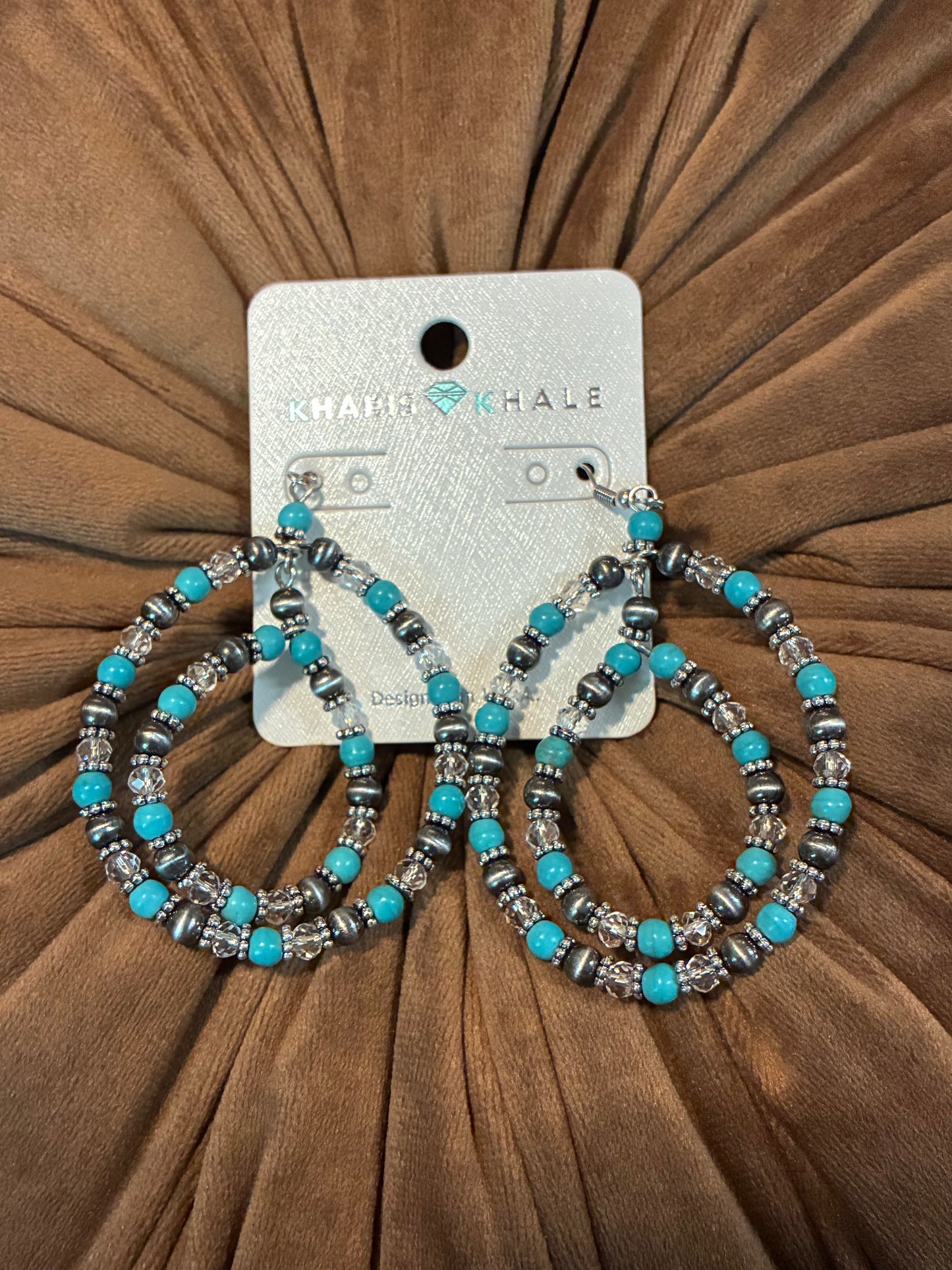 Turquoise double Hoop Earrings
