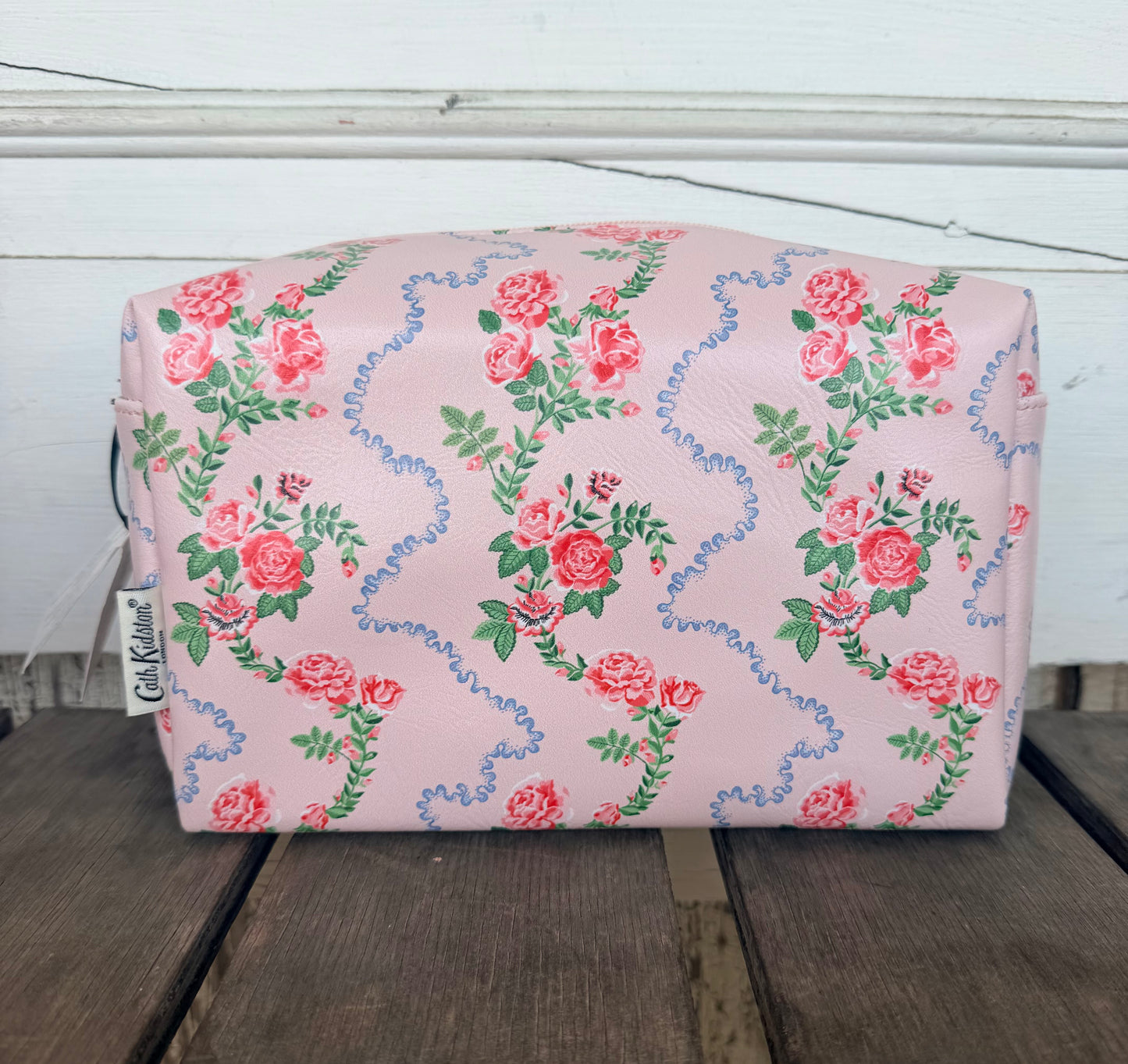 Pink Floral Makeup Bag