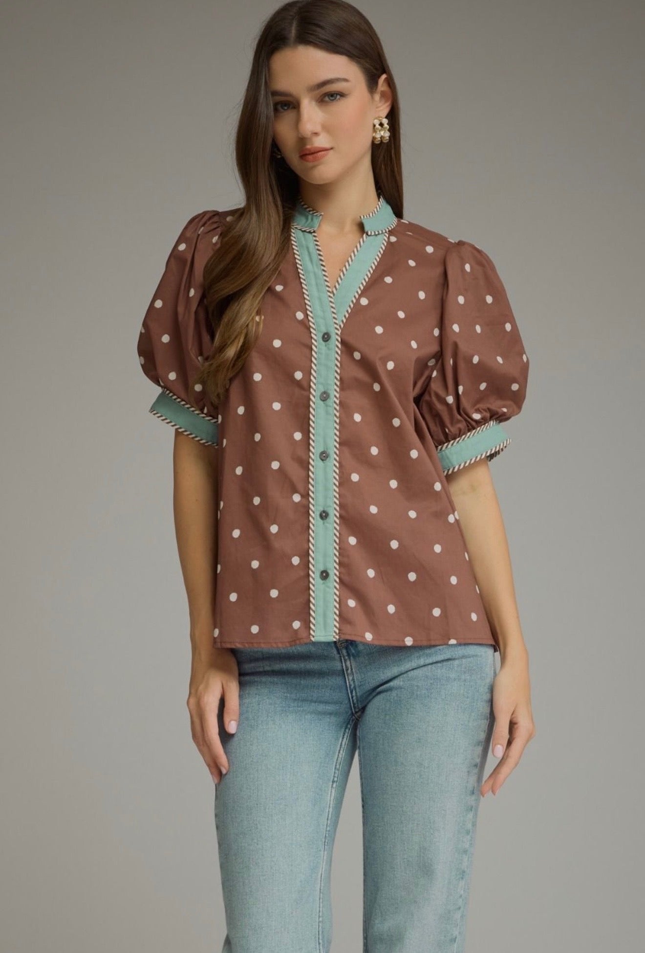 Harper’s Curvy Polka Dot top