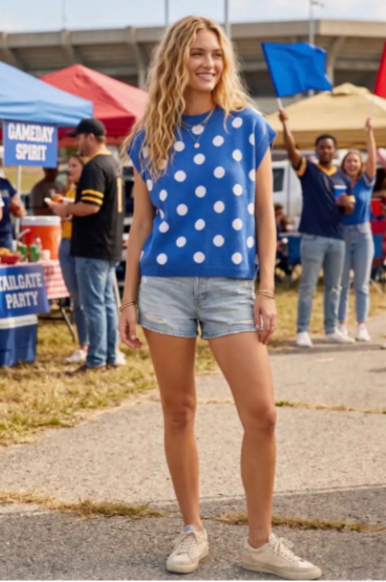 Melanie Polka Dot Top