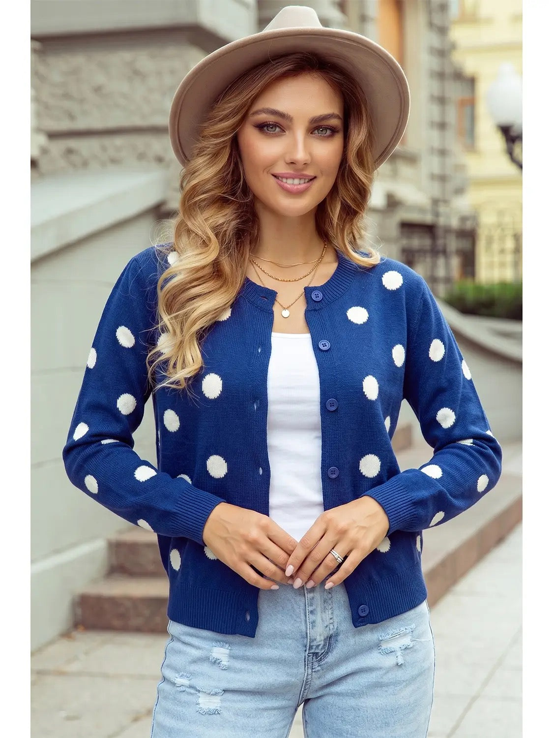 Claire Polka Dot Cardigan
