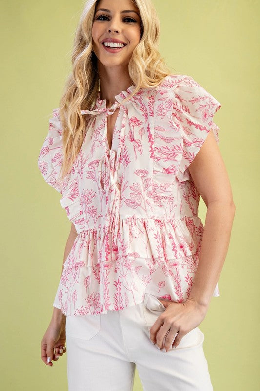 Aster Tiered Ruffled Blouse