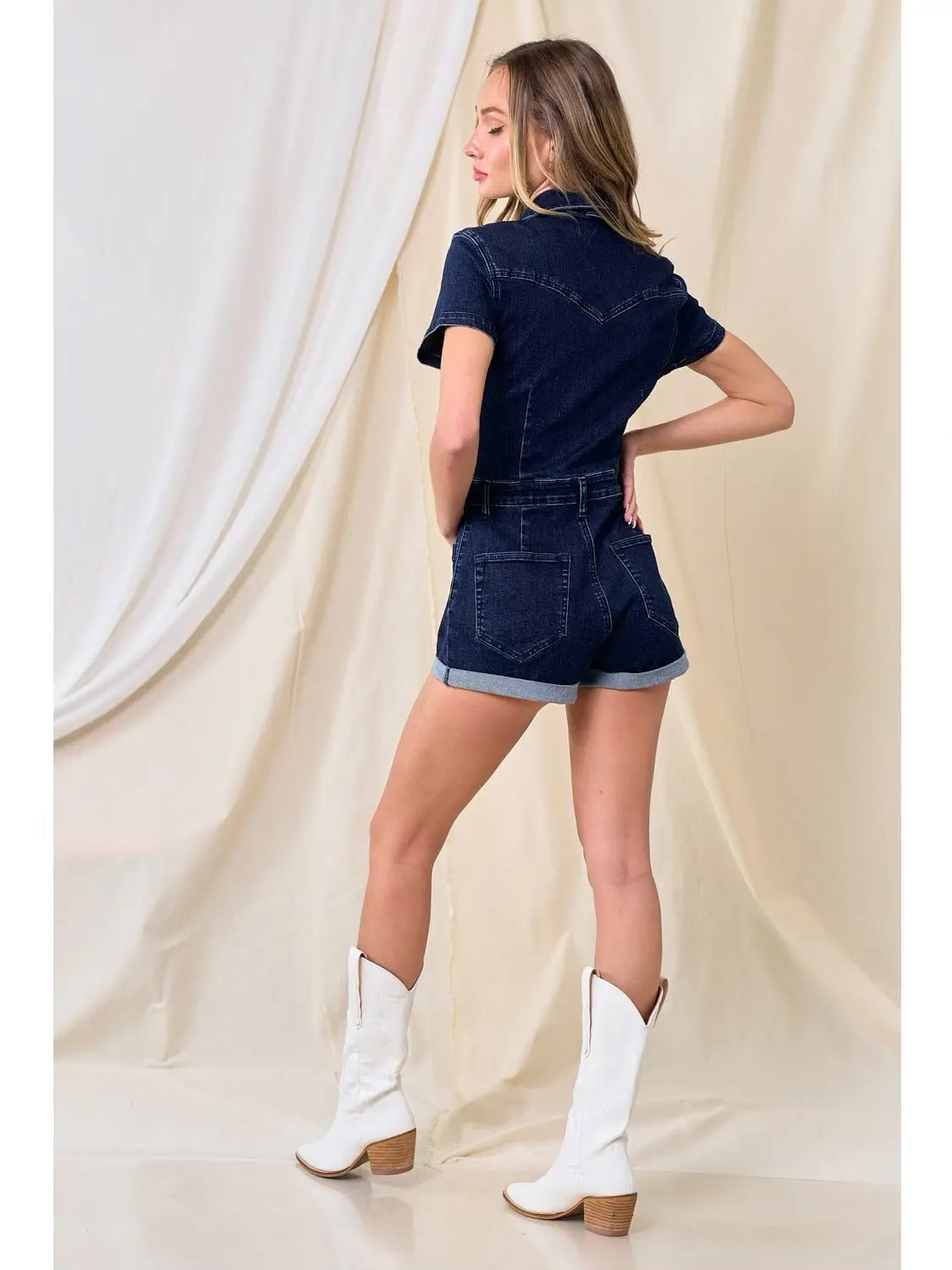 Lottie Denim Romper