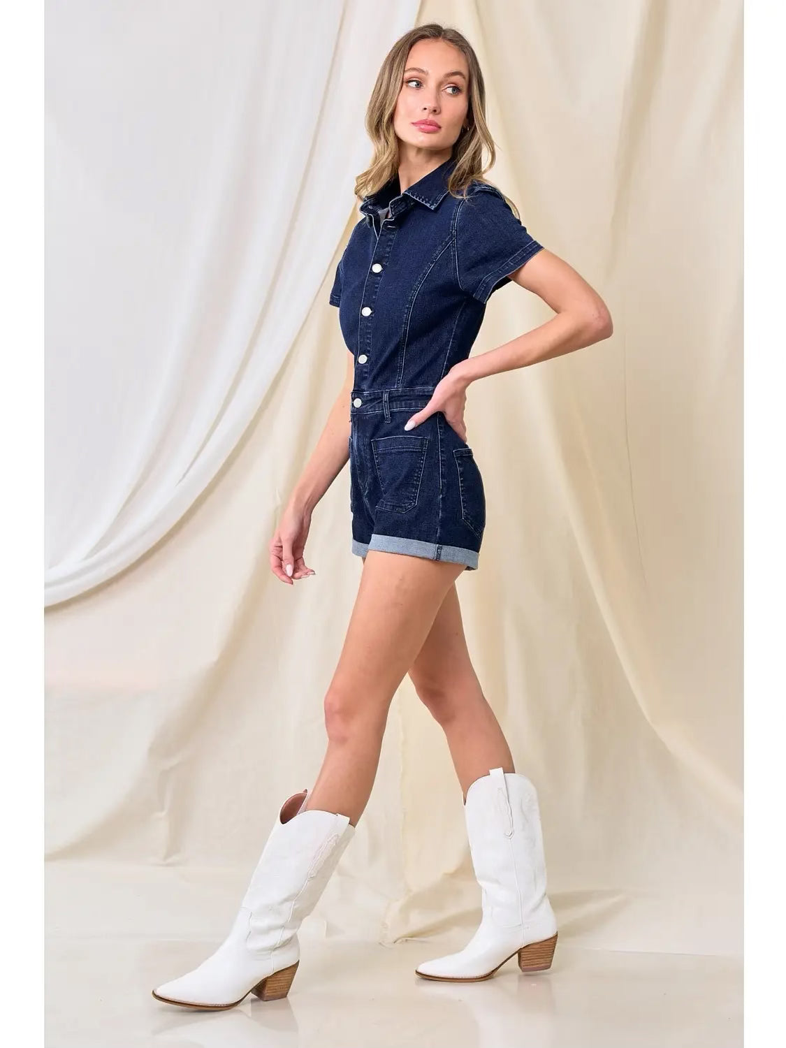 Lottie Denim Romper
