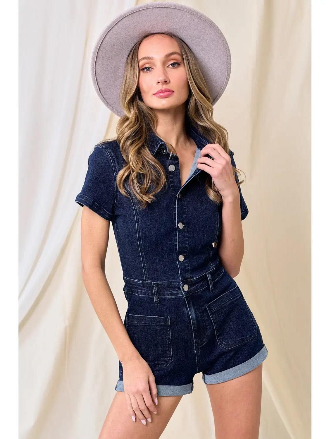 Lottie Denim Romper