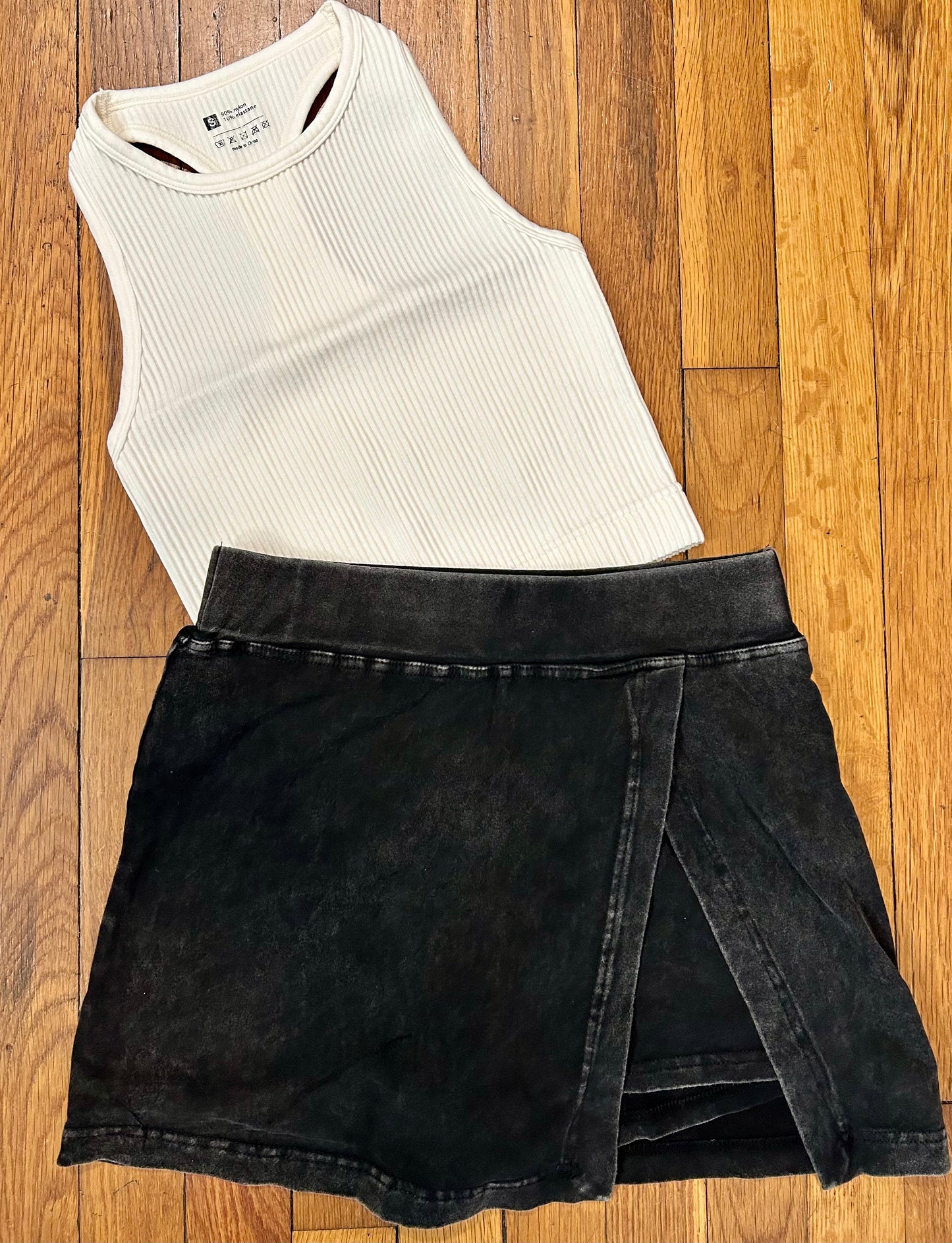 Acid Washed Skort