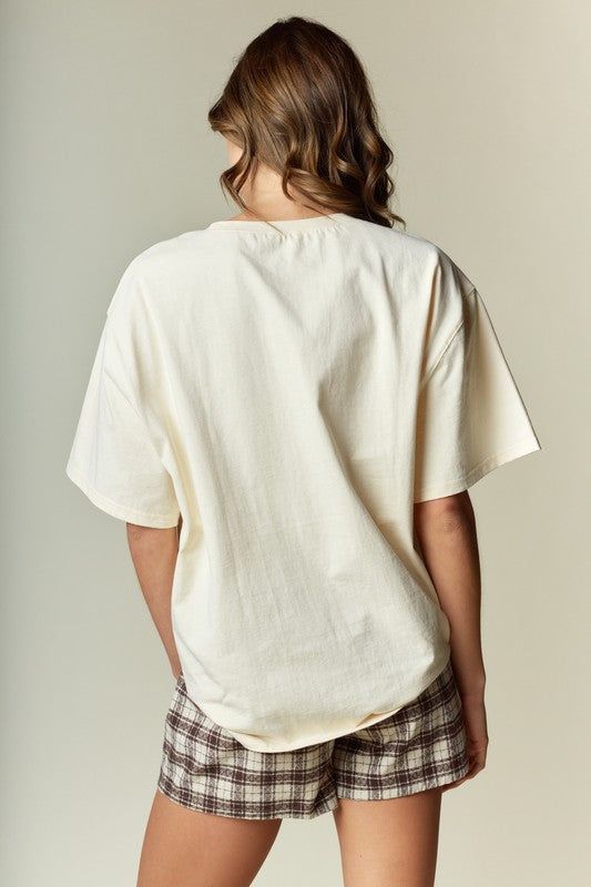Football Bow Oversized Tee
