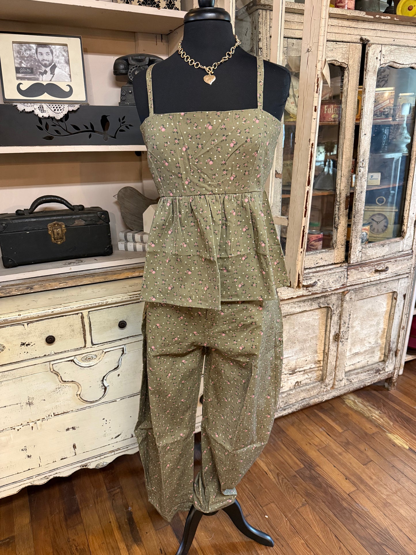 Grace Floral Spaghetti Strap Top