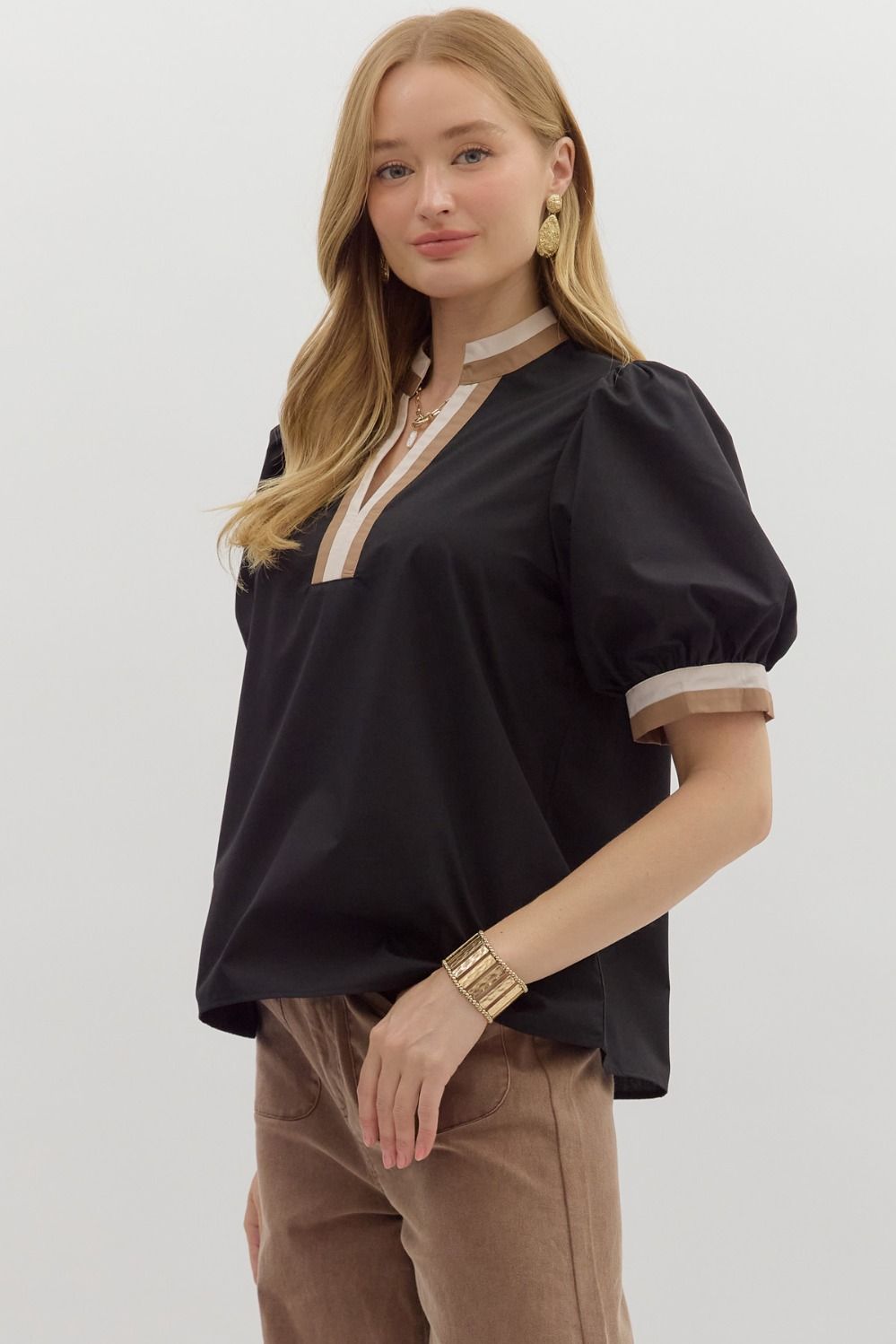 Mae Bubble Sleeve Blouse
