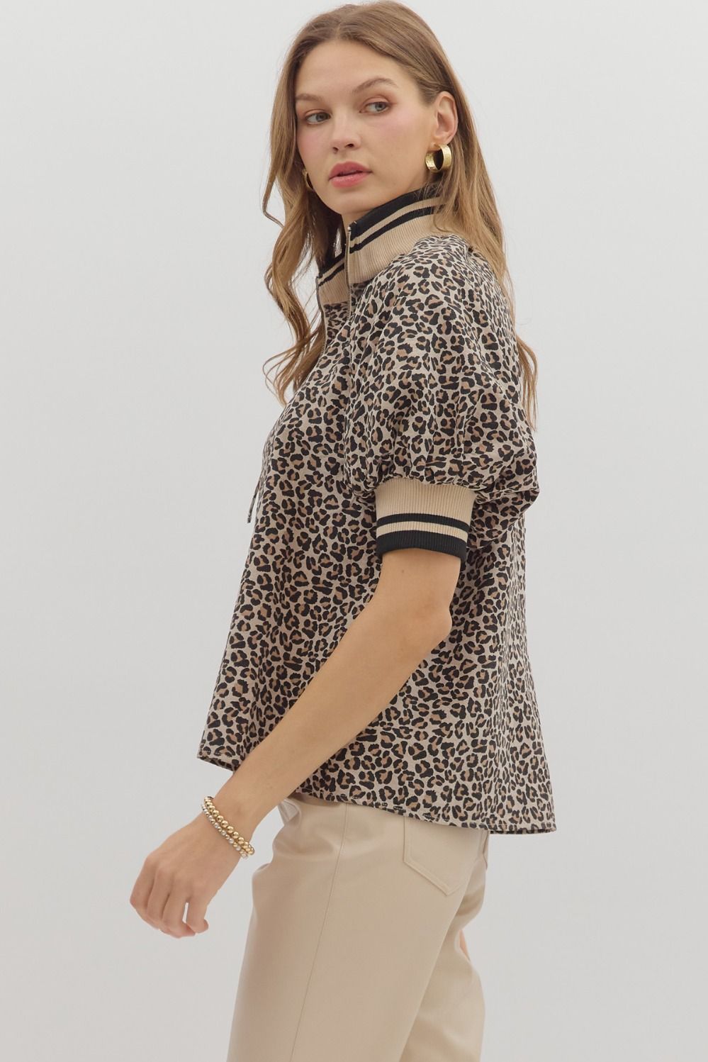 Monica Leopard Top