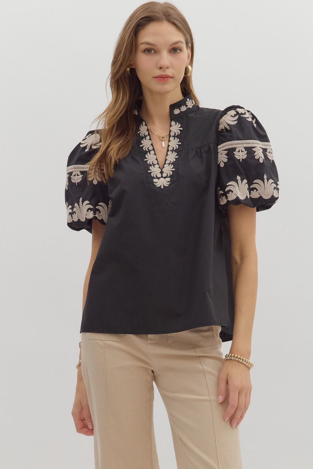 Jasmine Embroidered Top