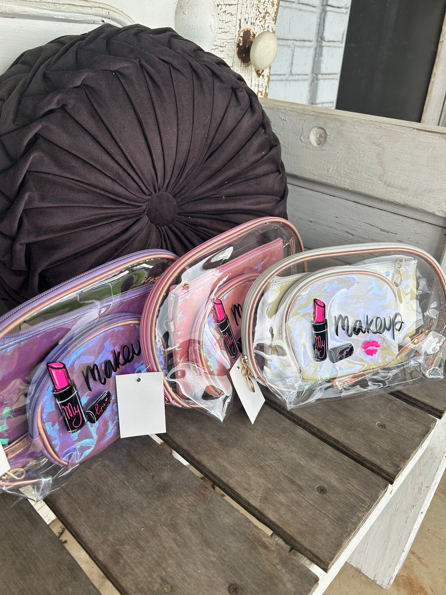 Metallic Makeup & Accessories Bag
