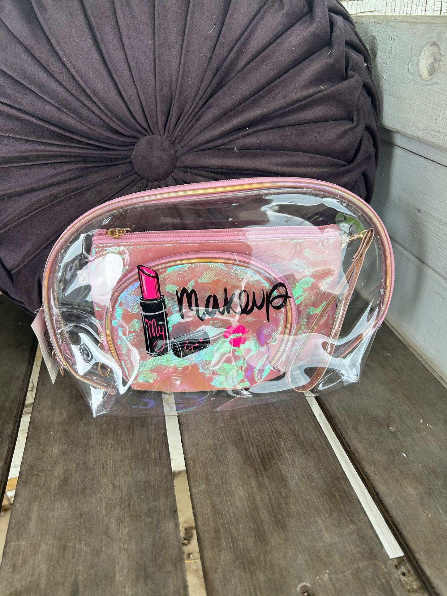 Metallic Makeup & Accessories Bag