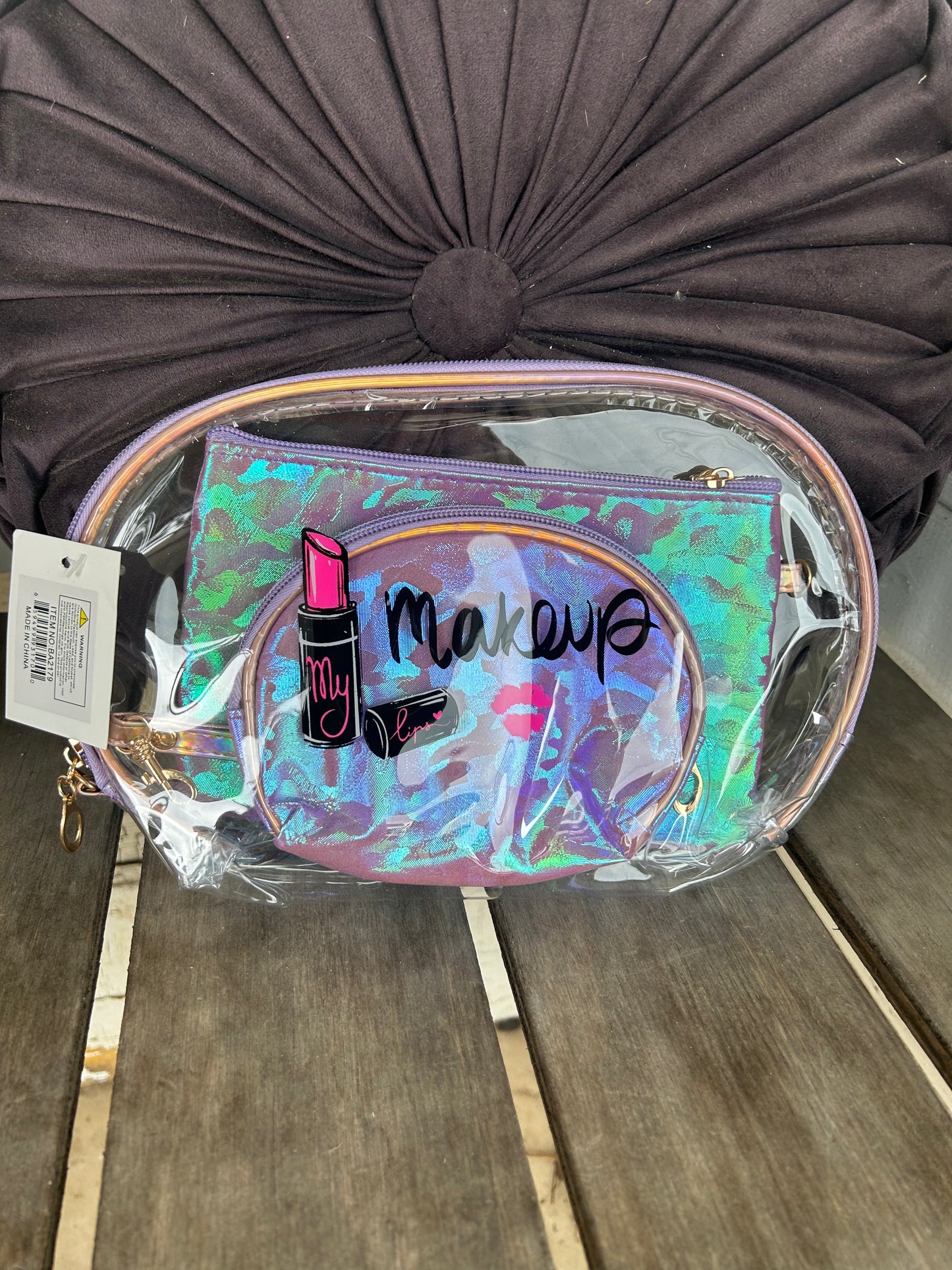 Metallic Makeup & Accessories Bag