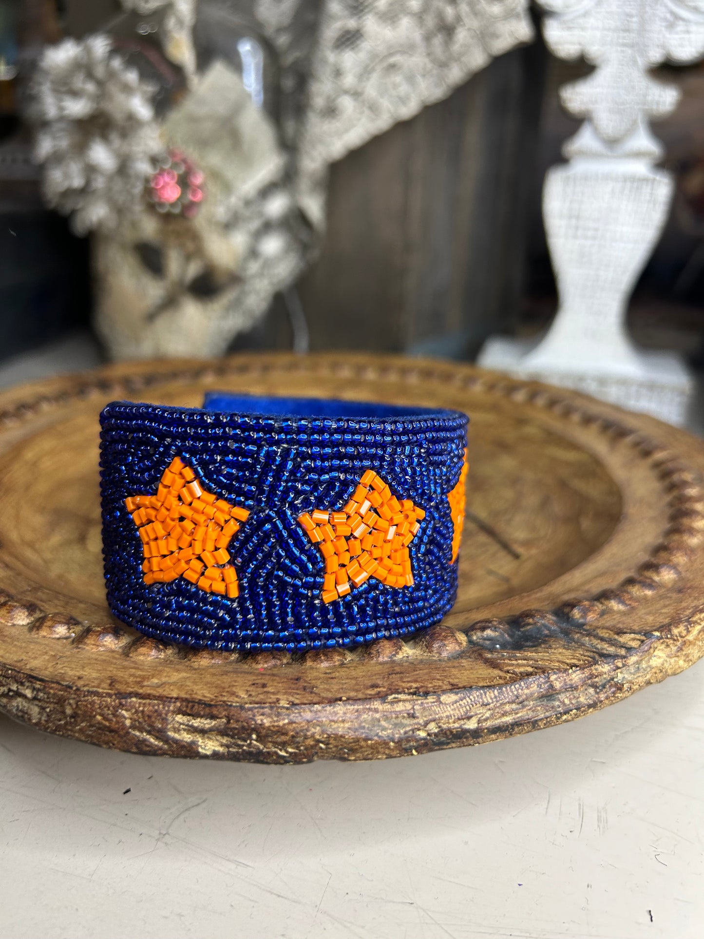 UTSA Beaded Cuff Bracelet