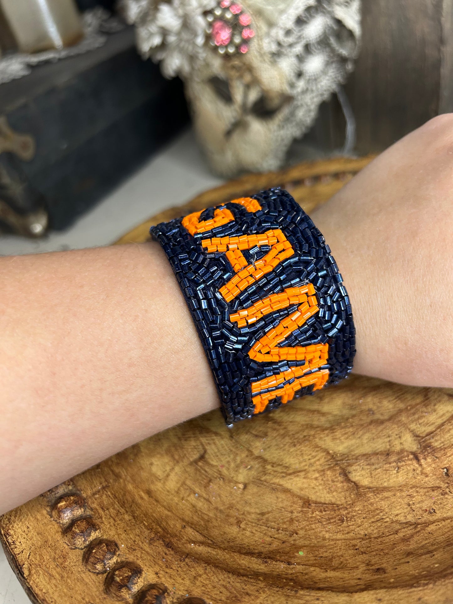 UTSA Beaded Cuff Bracelet