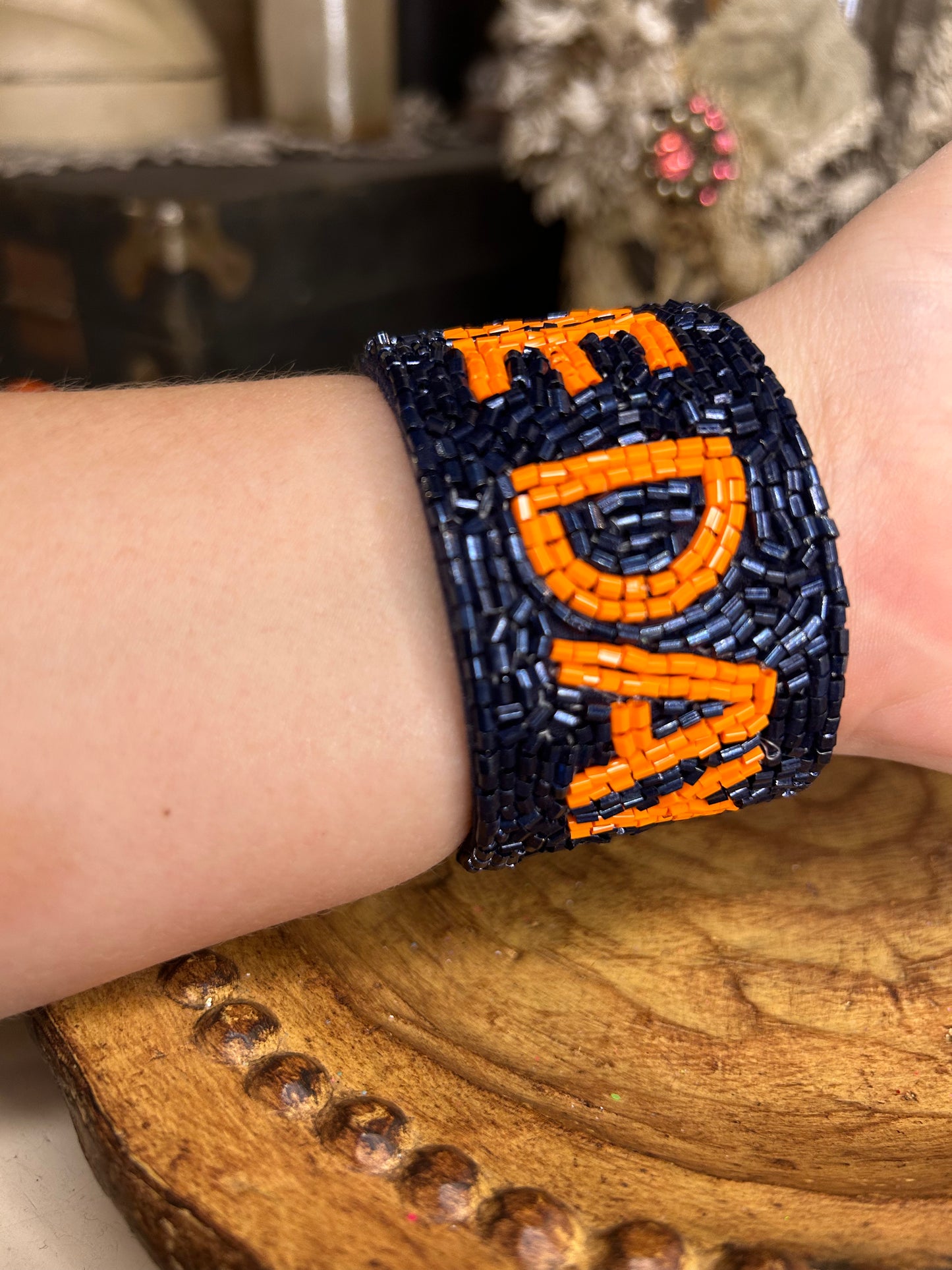 UTSA Beaded Cuff Bracelet