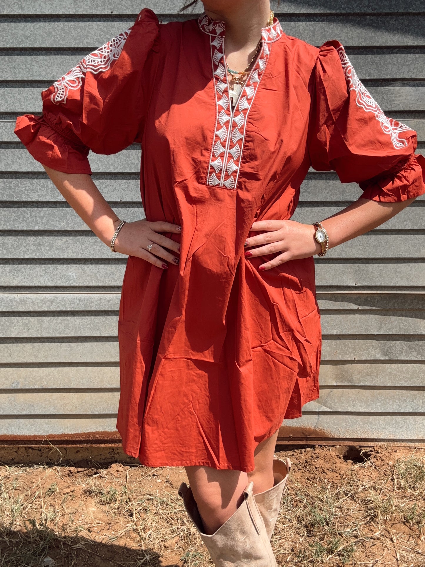Autumn Embroidered Dress
