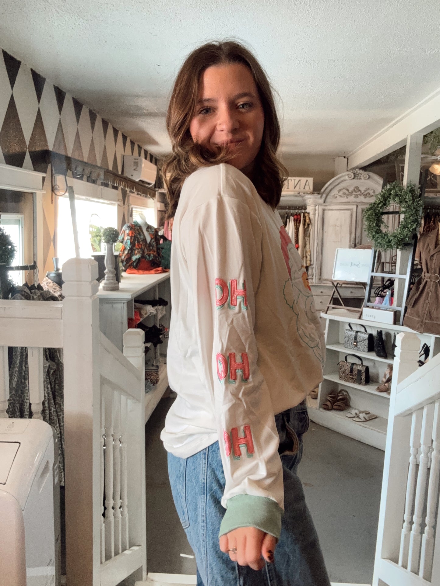 Santa Glitter Crewneck