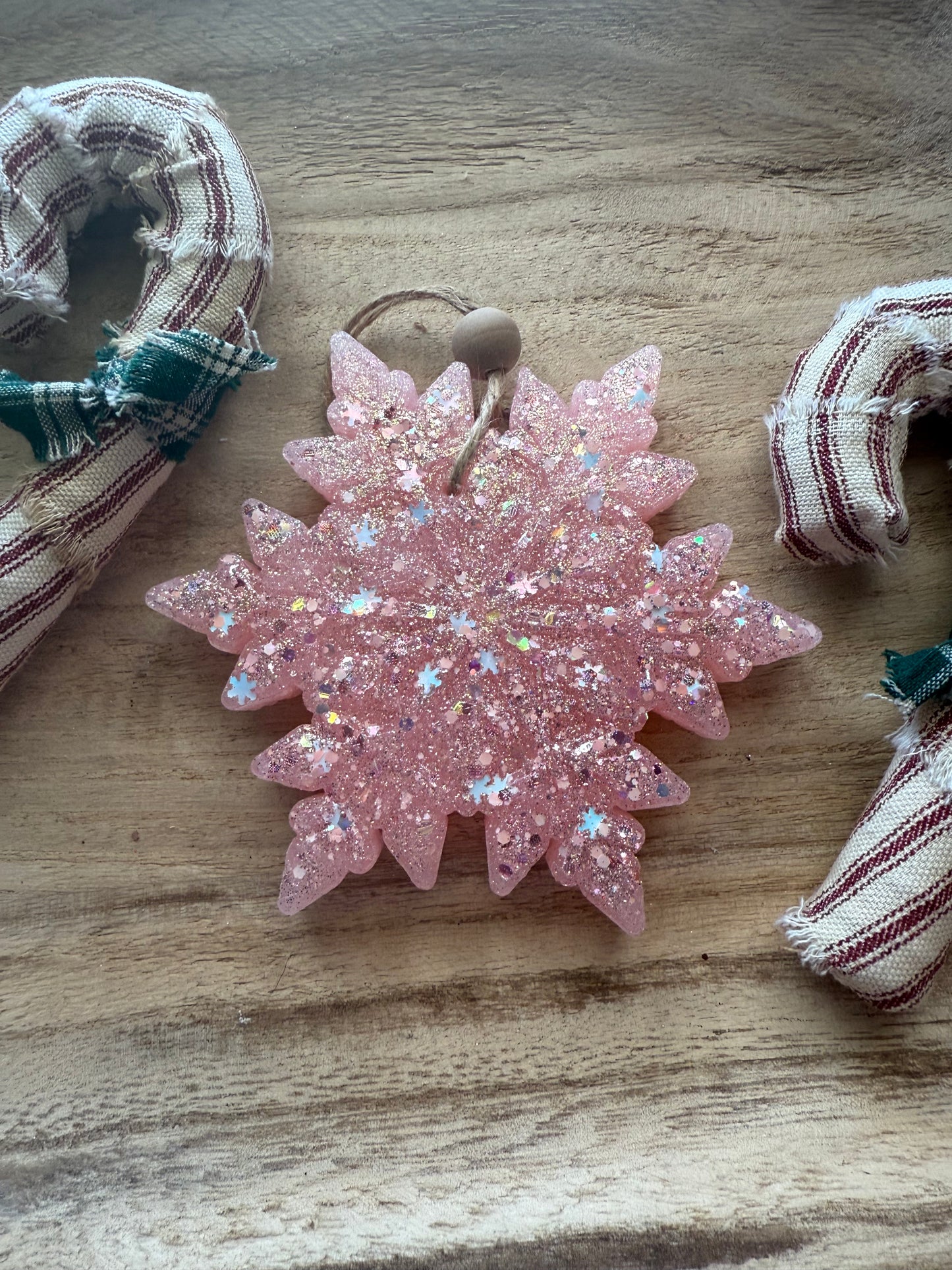 Pink Snowflake Freshie