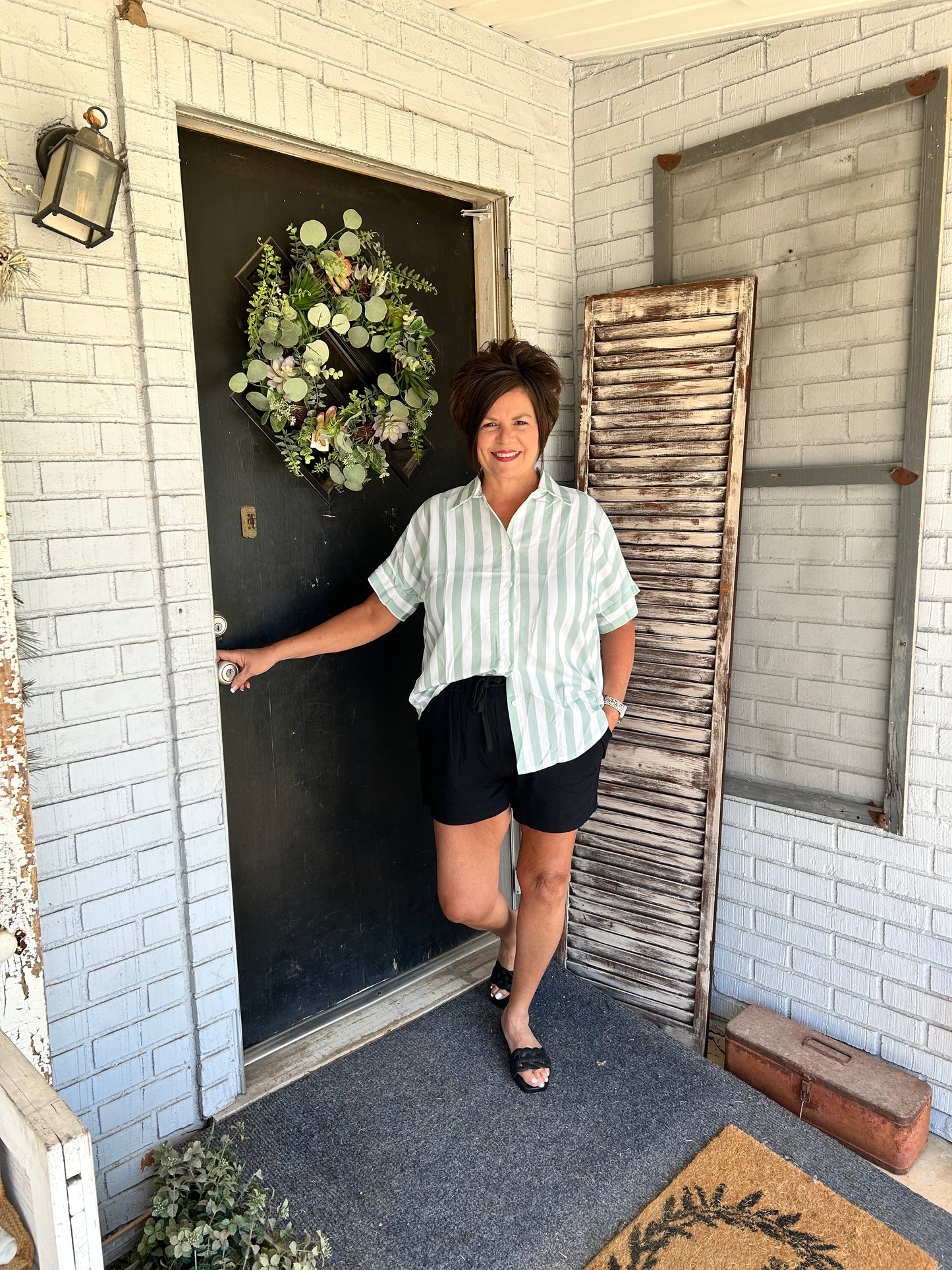 Maddie Striped Button Up
