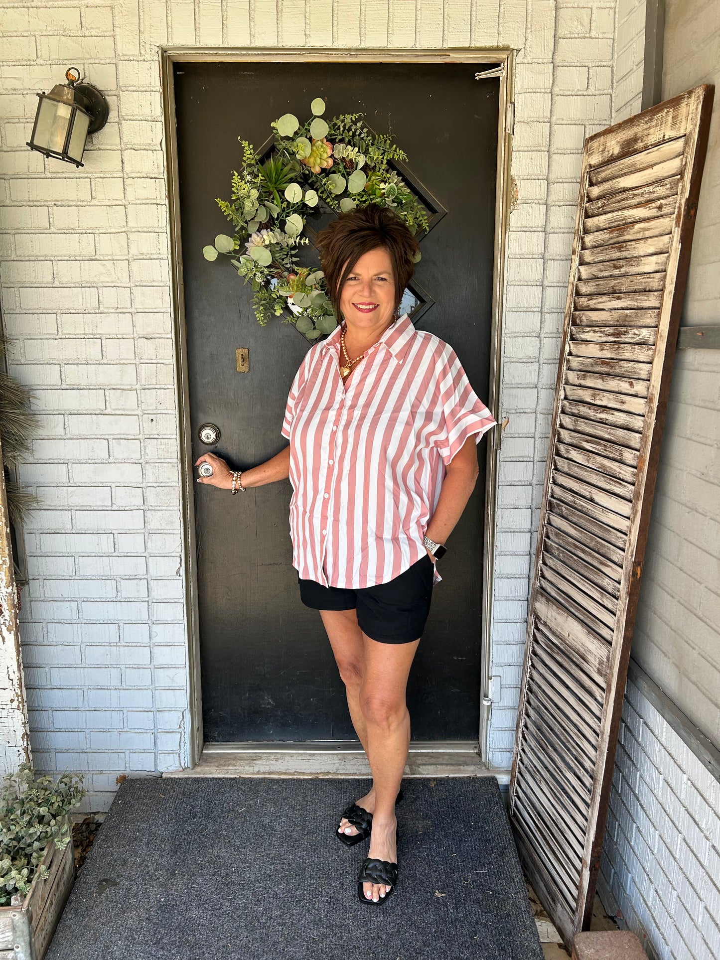 Maddie Striped Button Up