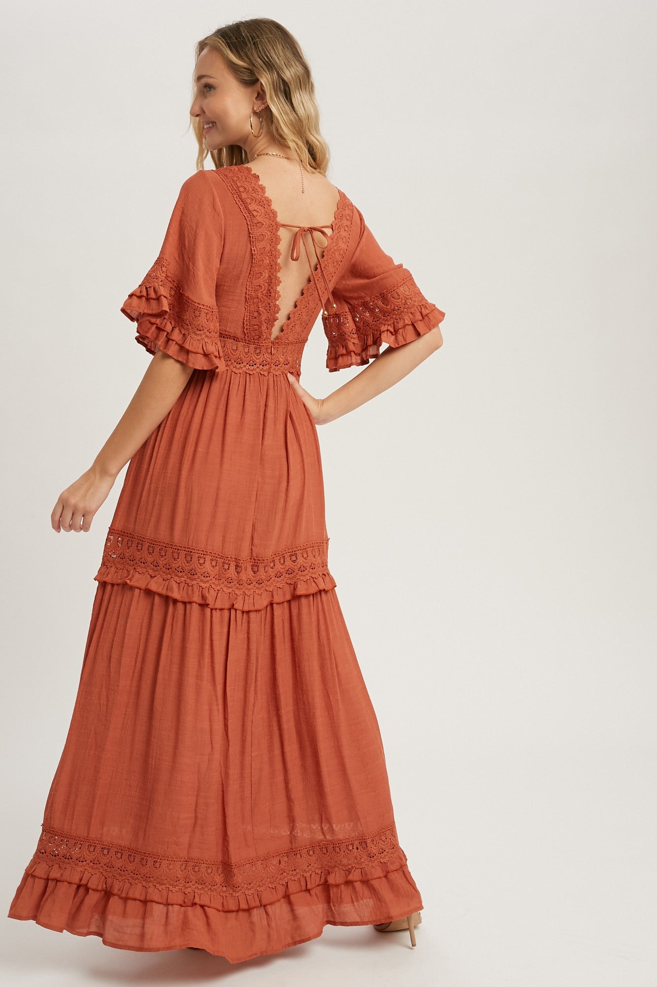 Autumn Lace Maxi Dress