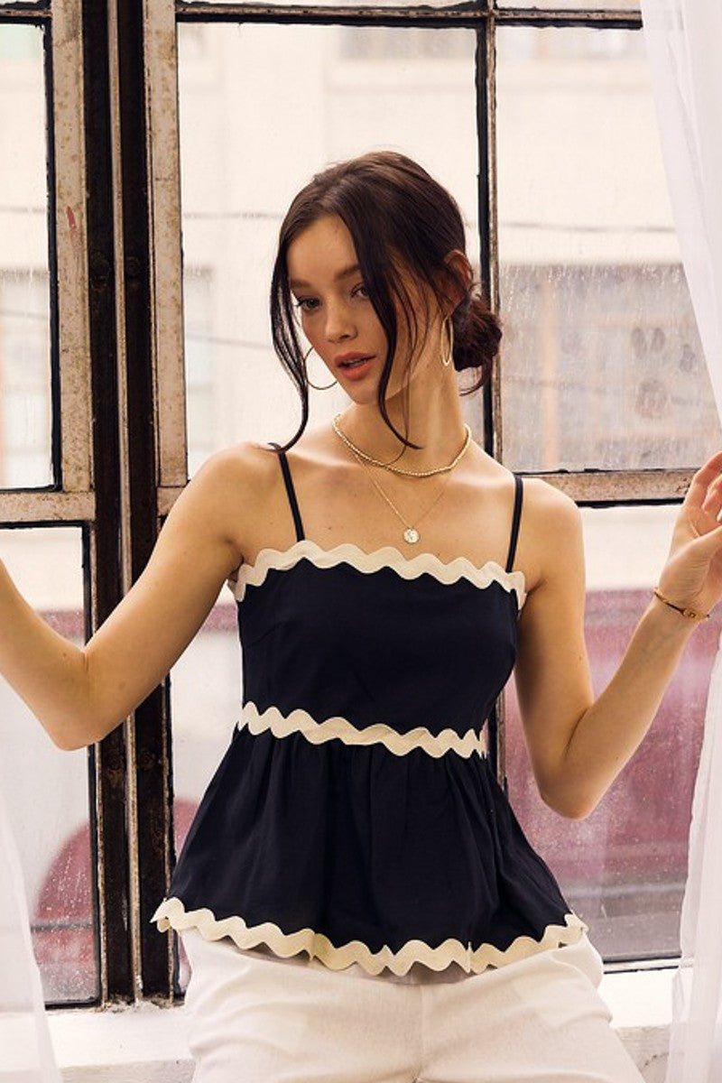 Ric Rac Peplum Top