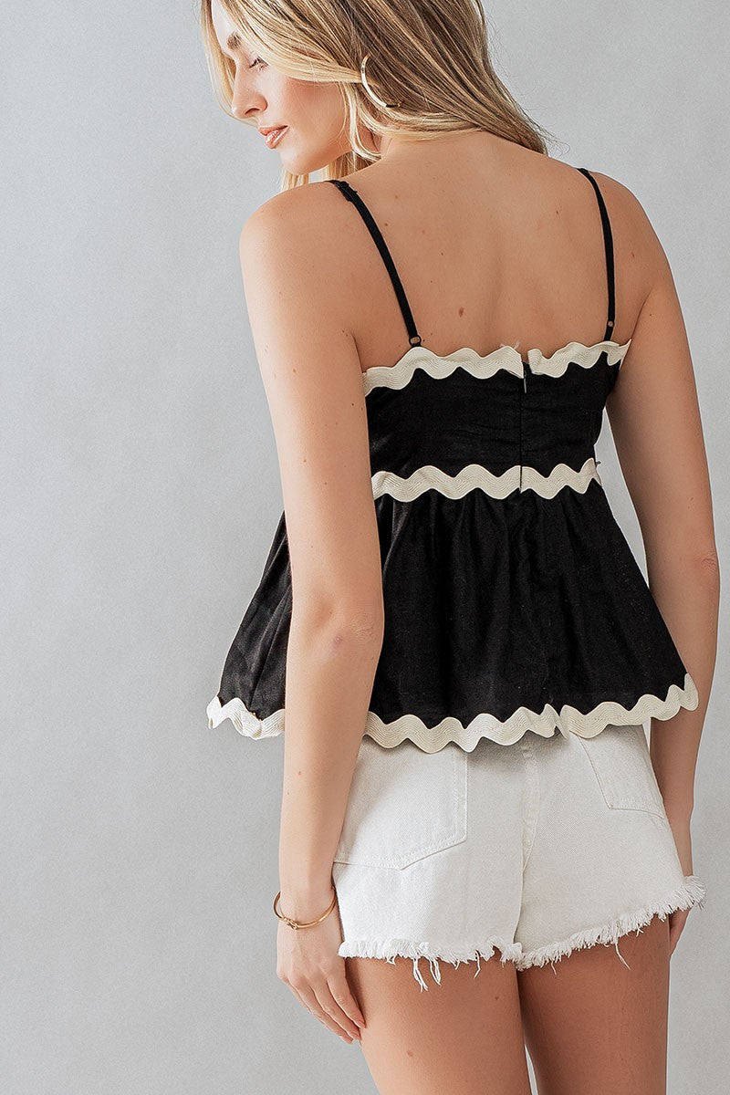 Ric Rac Peplum Top