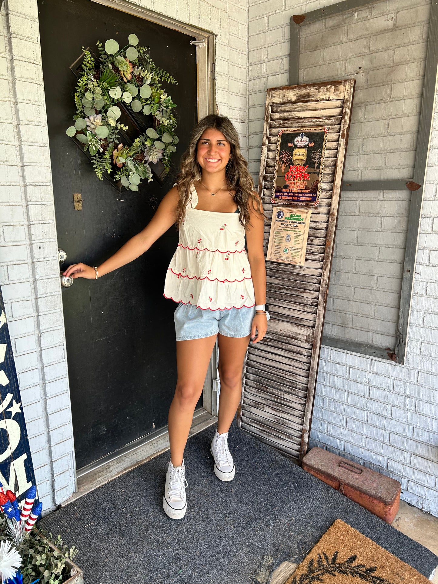 Alexis Embroidered Reversible Top