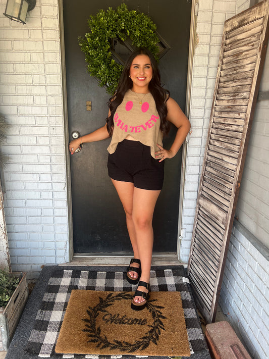 Happy Cropped Tank Top