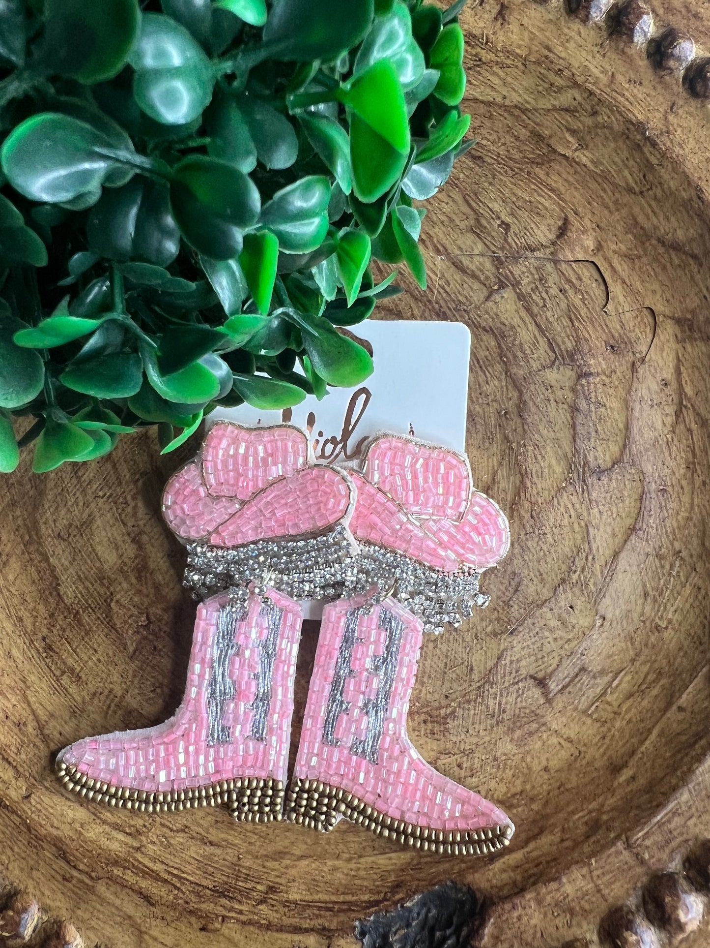 Glitzy Cowgirl Boot Earrings