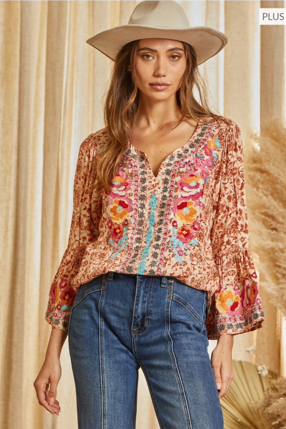 Paisley Savanna Jane Plus Size Top