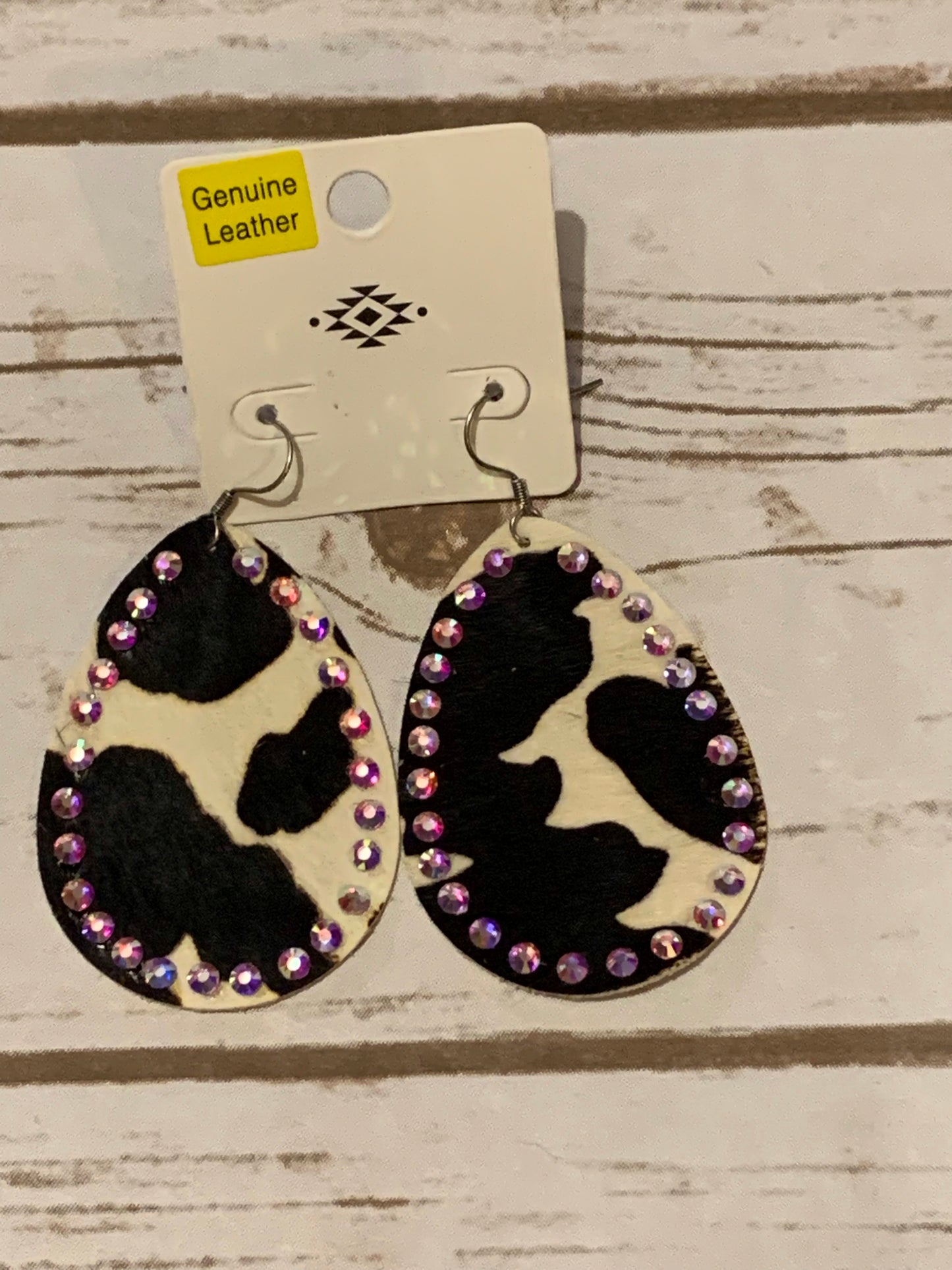 Hide Bling Teardrop Earrings