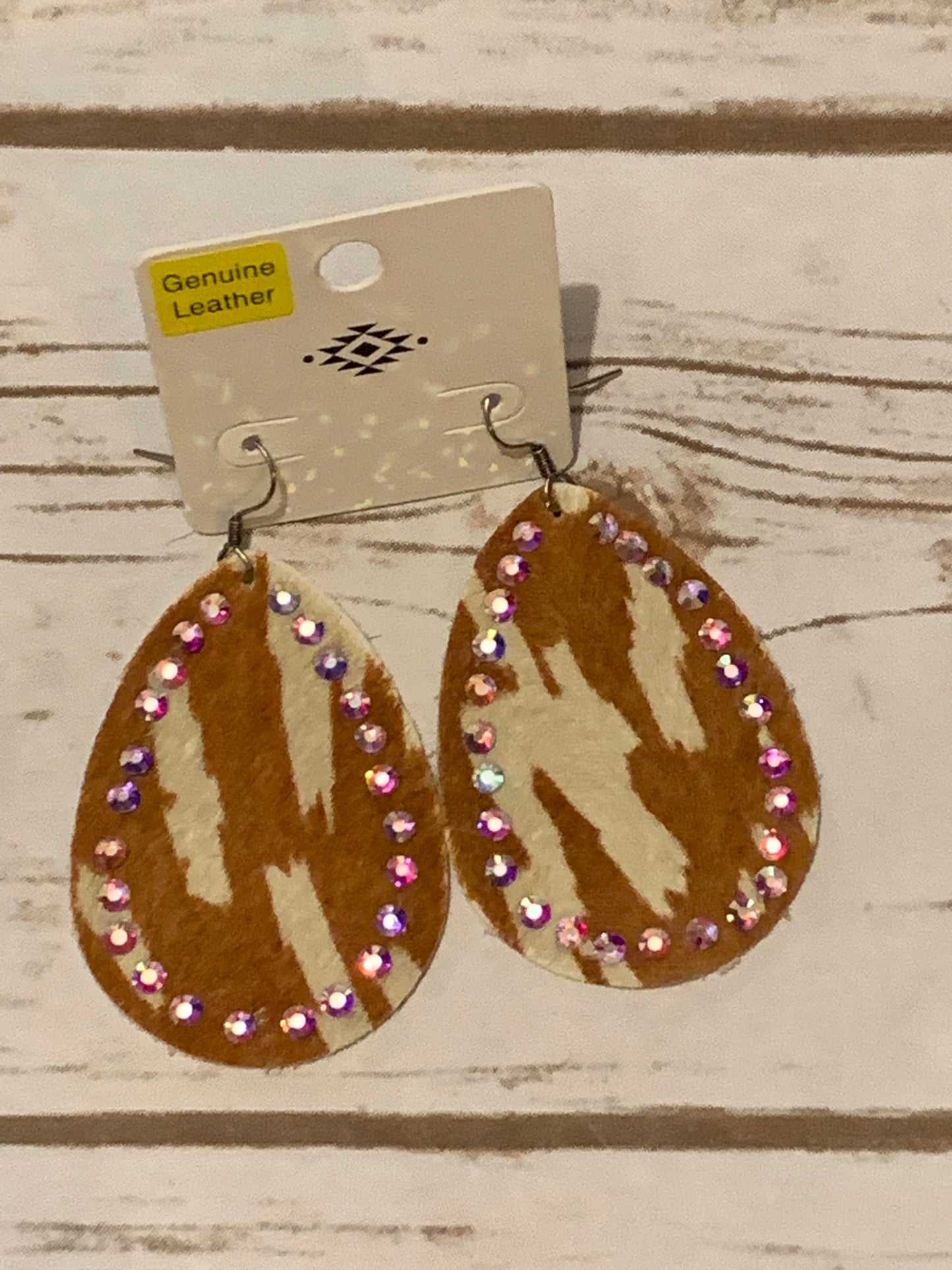 Hide Bling Teardrop Earrings