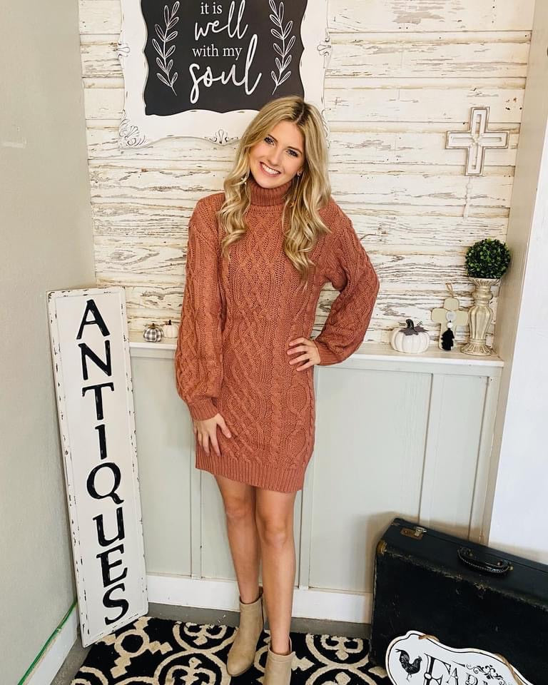 Turtle Neck Sweater Dress