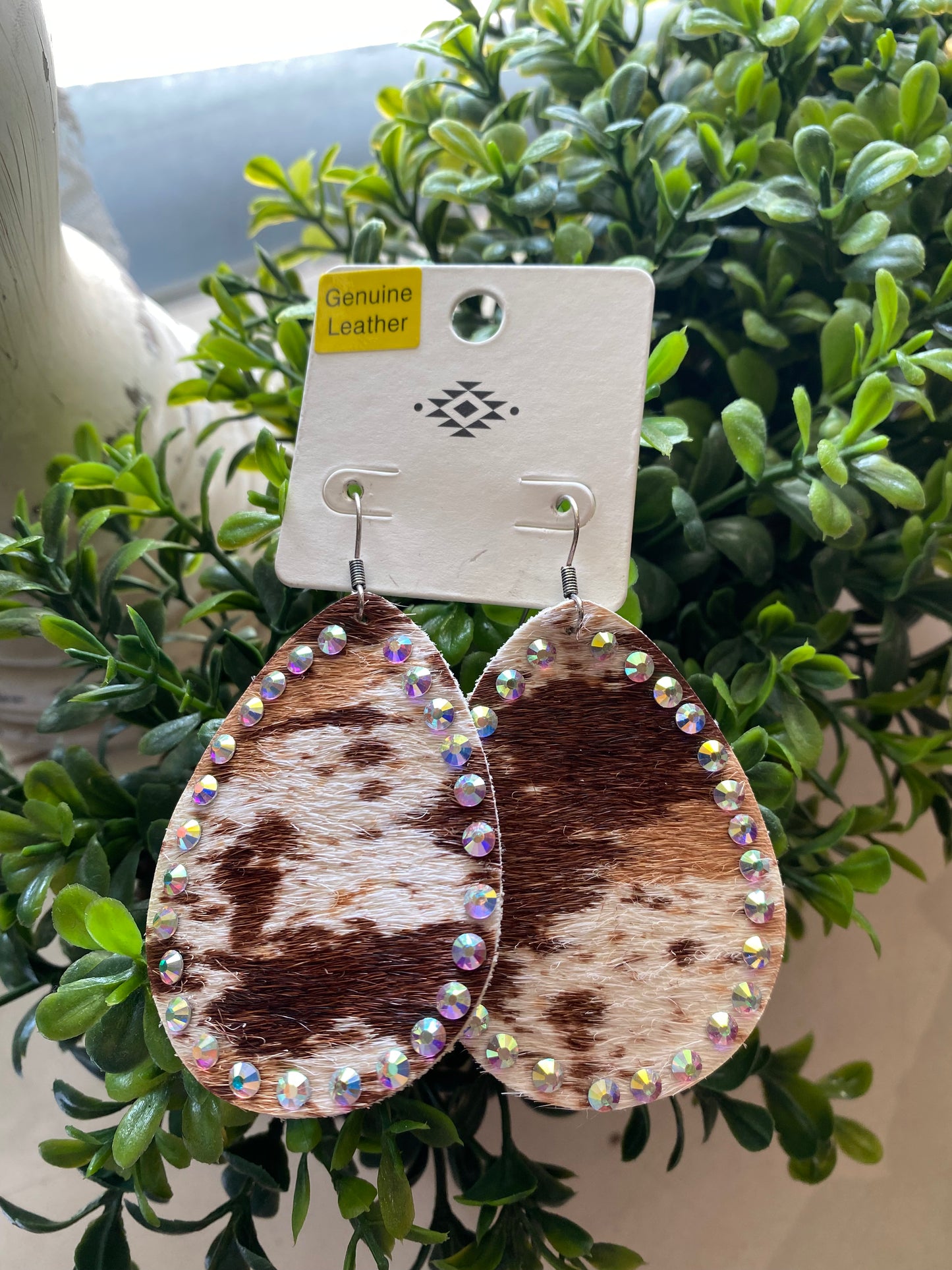 Hide Bling Teardrop Earrings