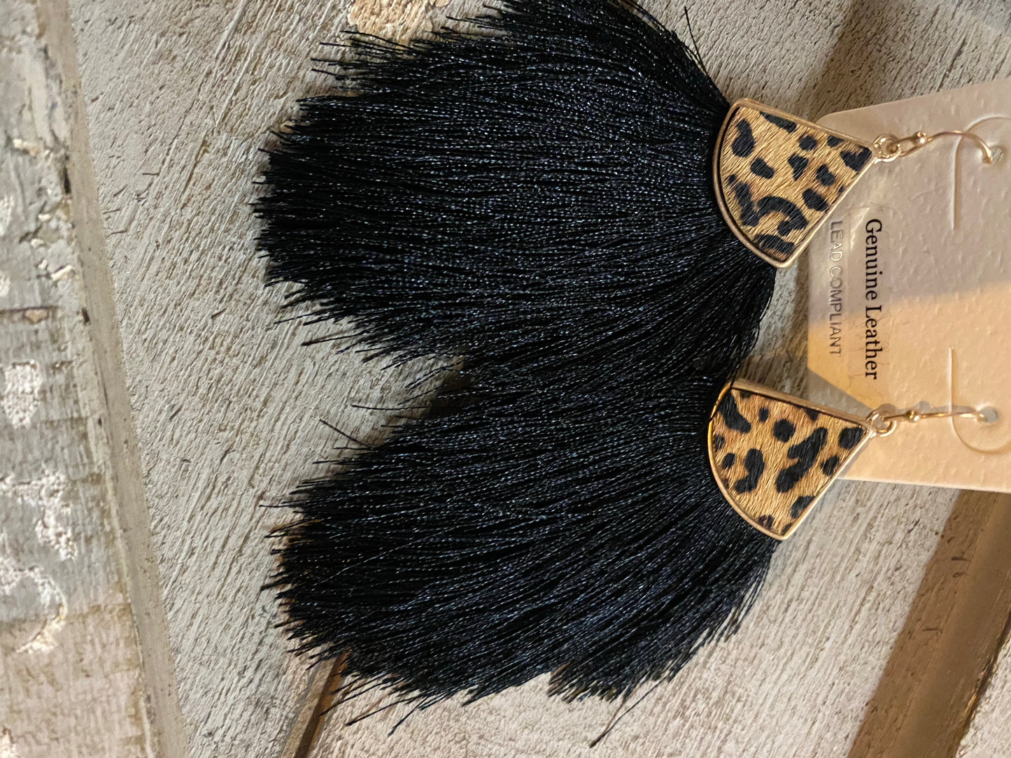 Leopard Fringe long Necklace