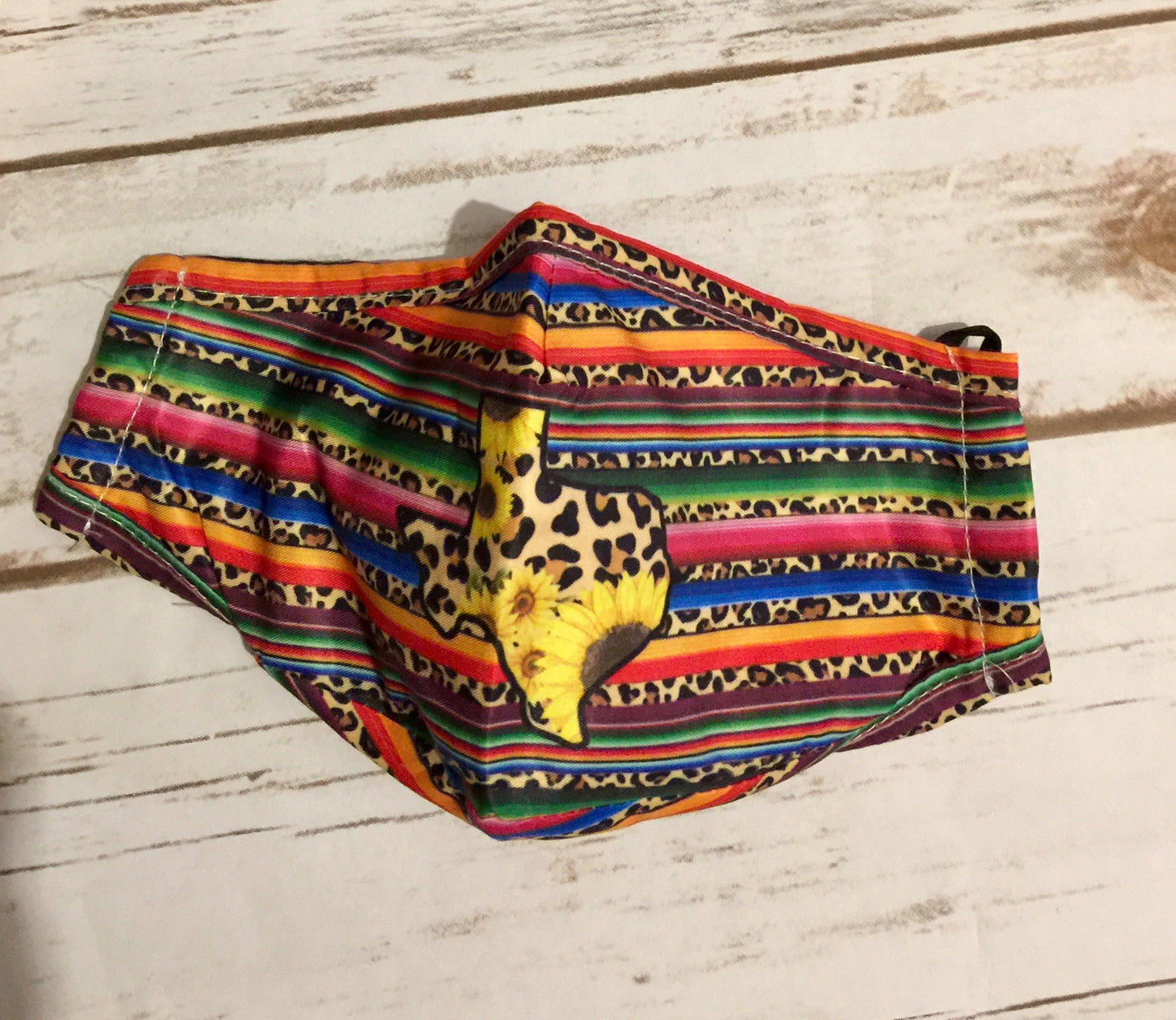 Serape Texas sunflower mask