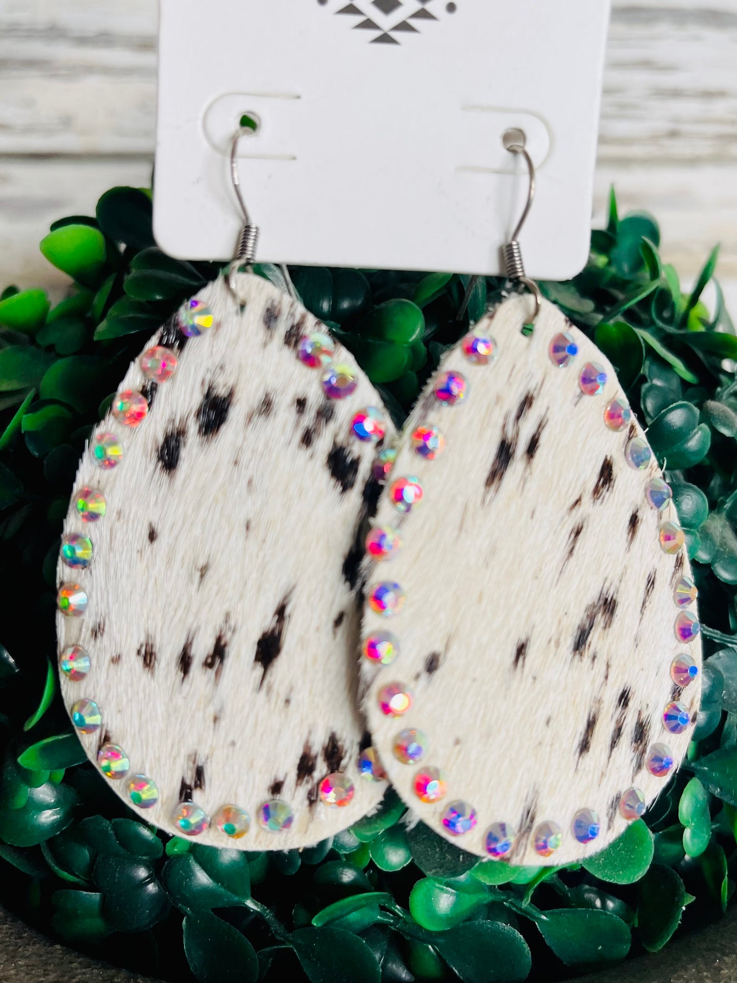 Hide Bling Teardrop Earrings
