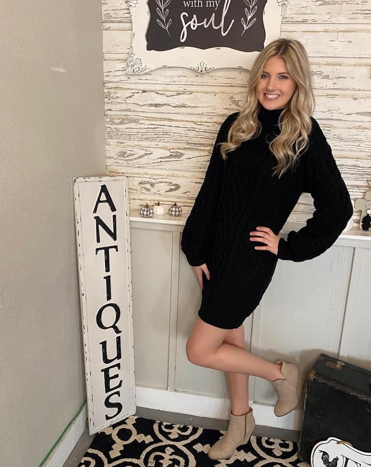 Turtle Neck Sweater Dress