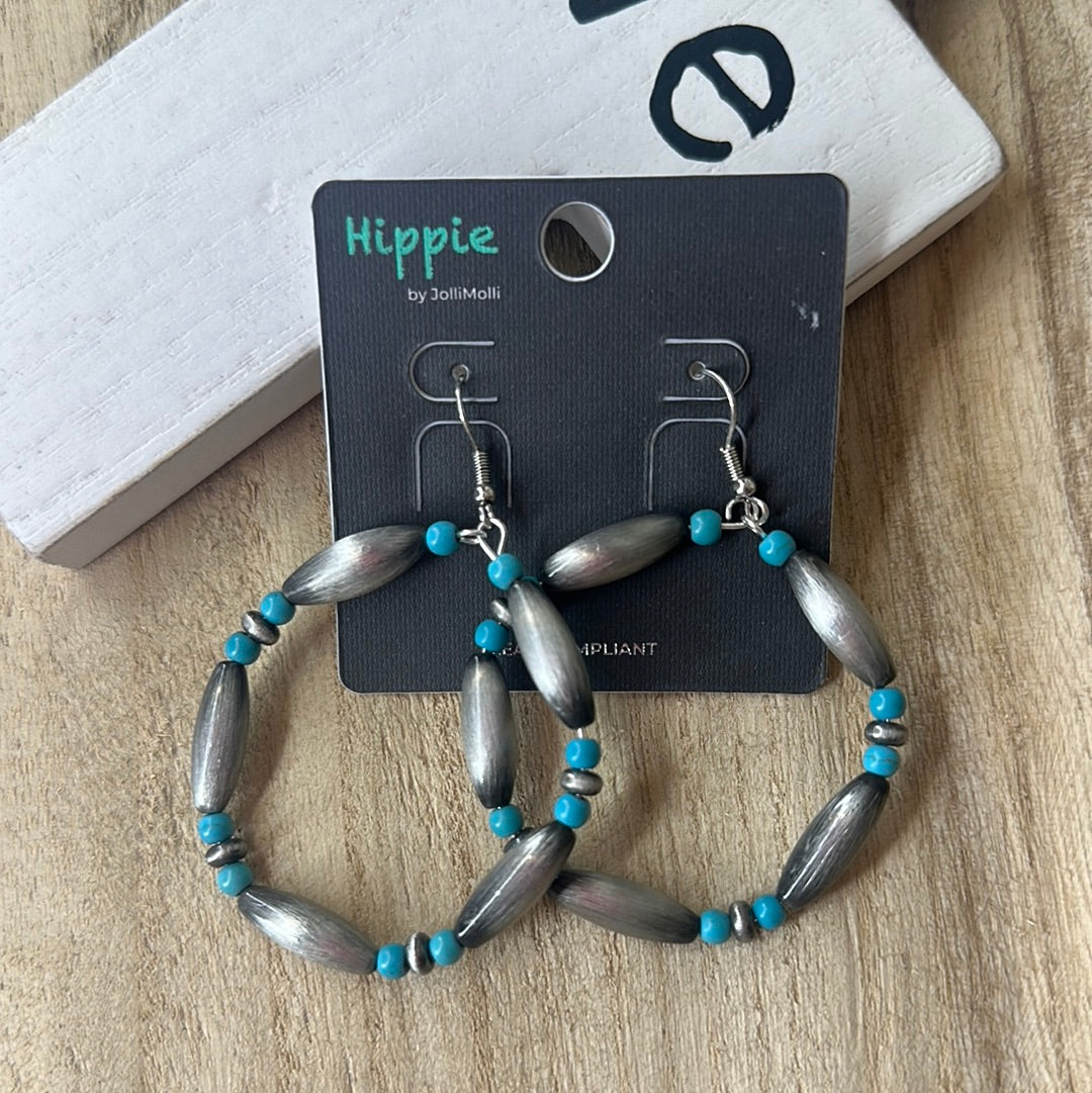 Turquoise Hoop Earrings