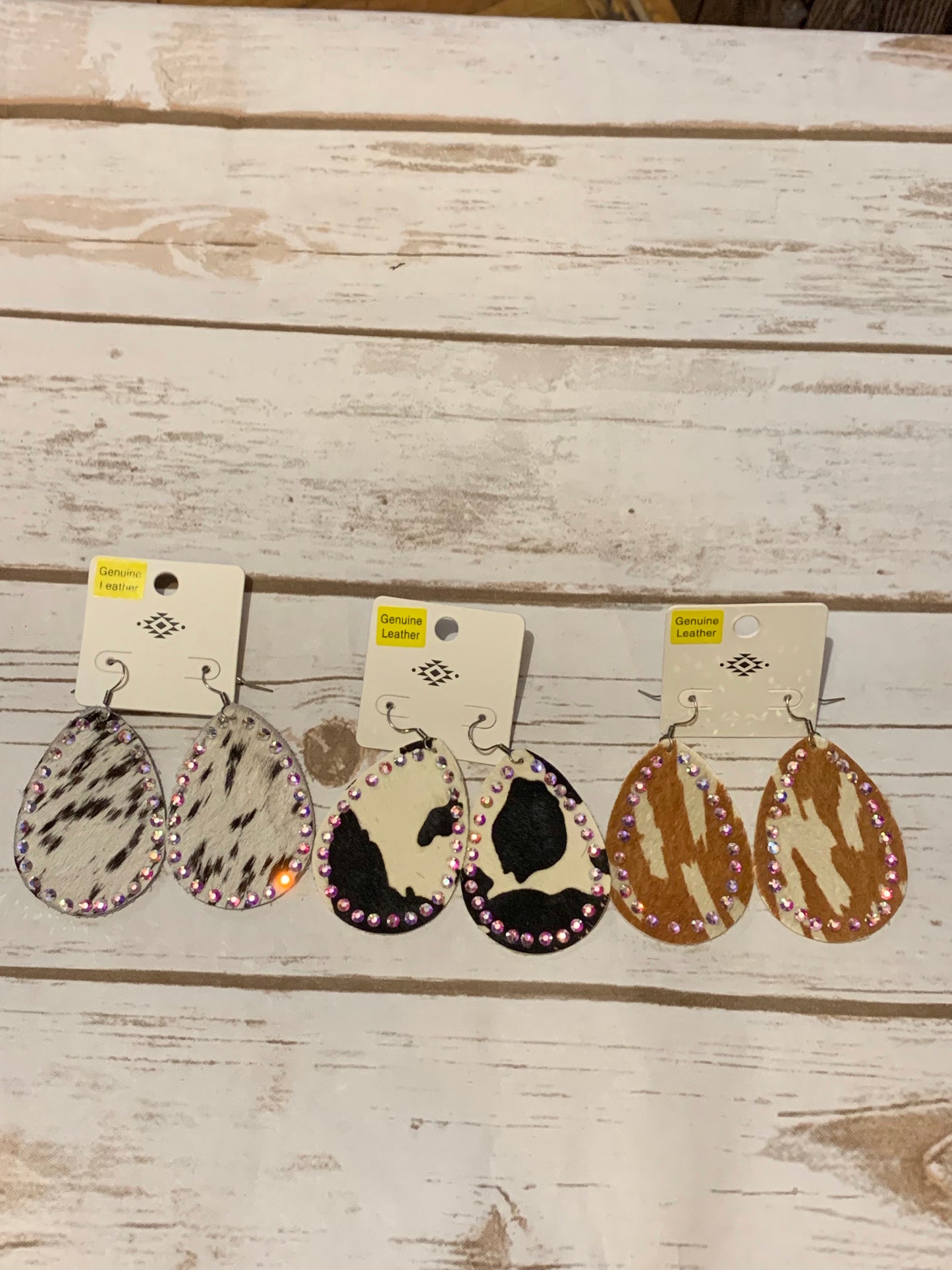 Hide Bling Teardrop Earrings