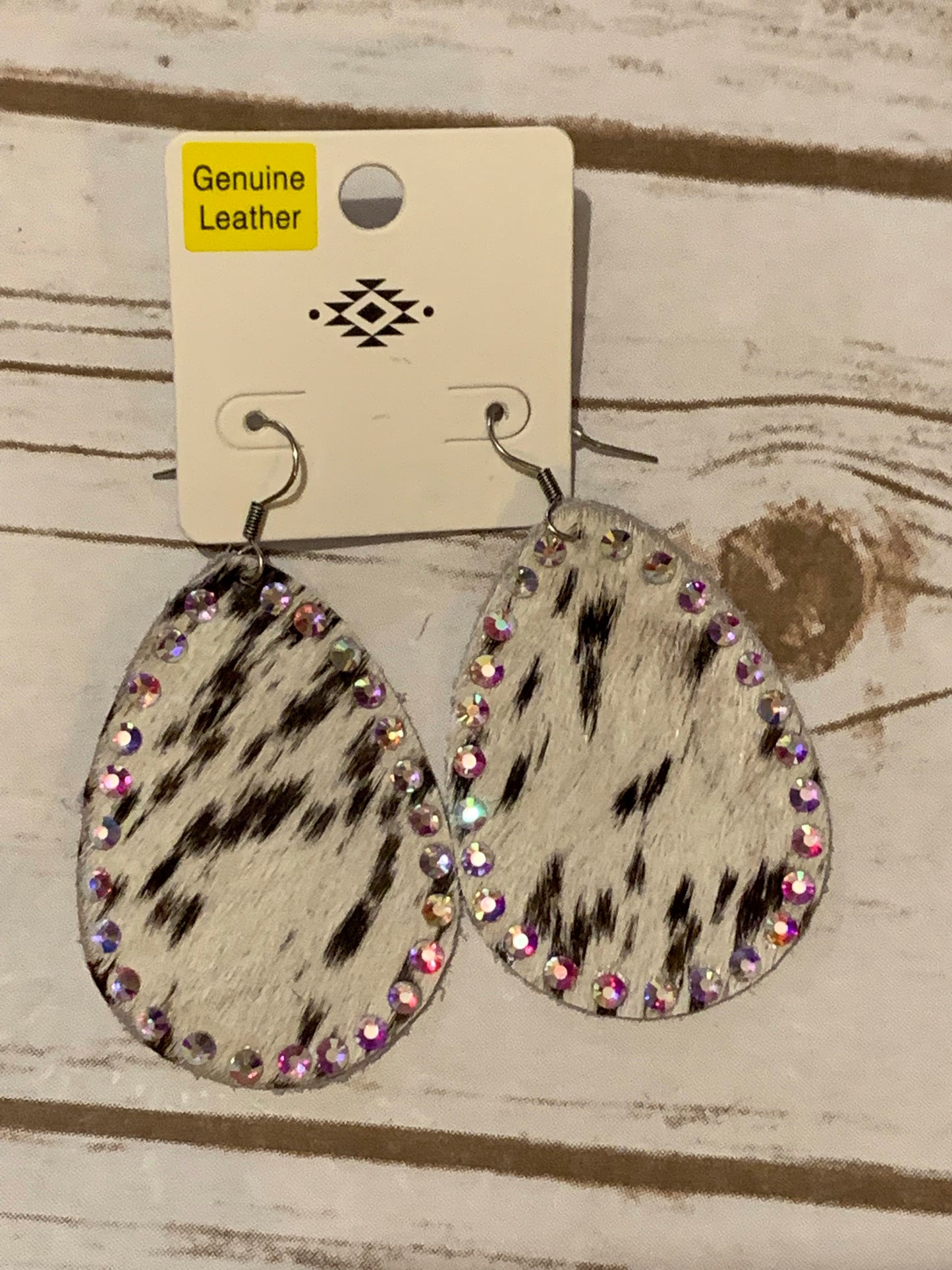 Hide Bling Teardrop Earrings